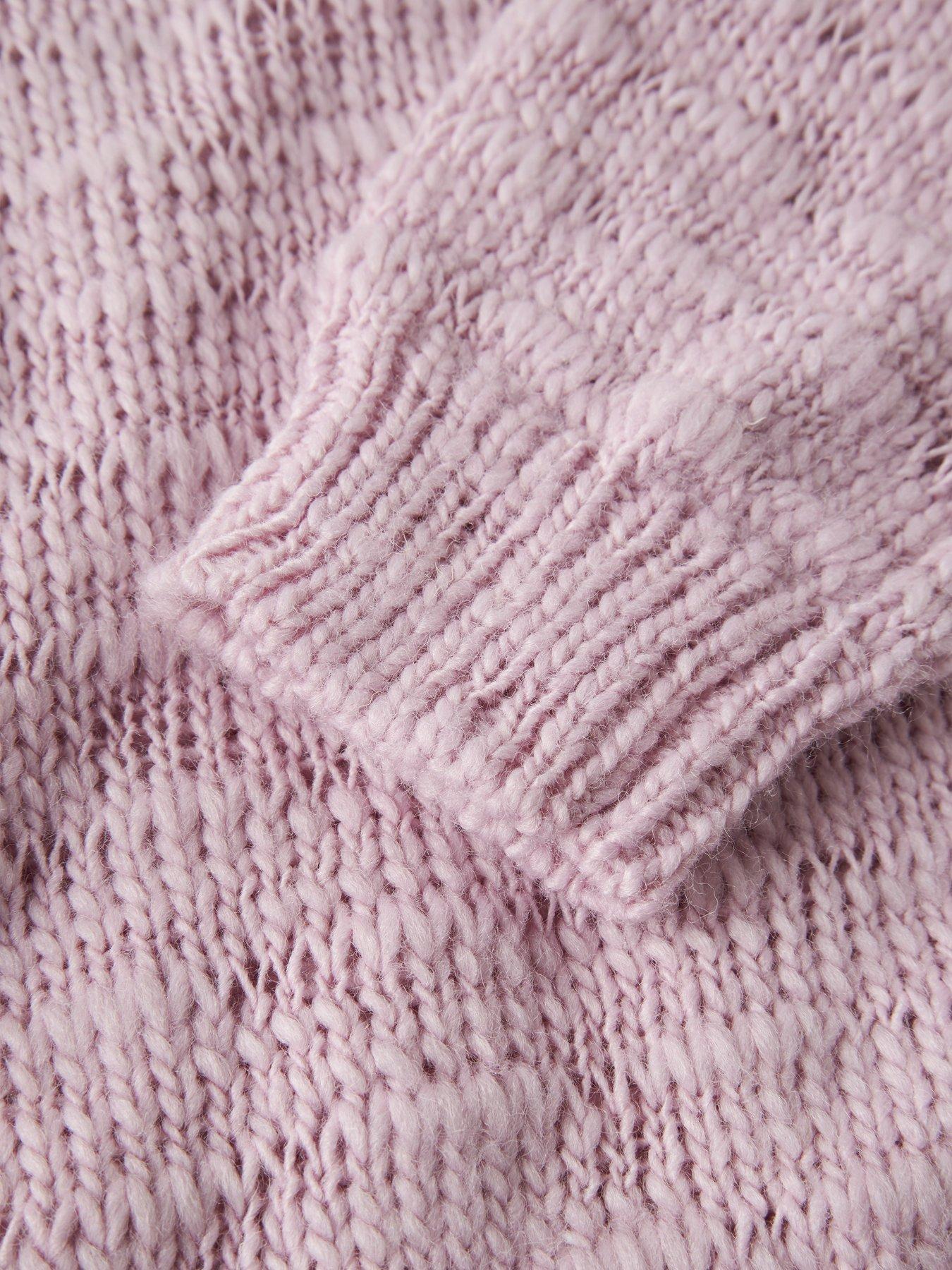 Image 4 of 4 of Name It Girls Open Knit Jumper - Light Pink