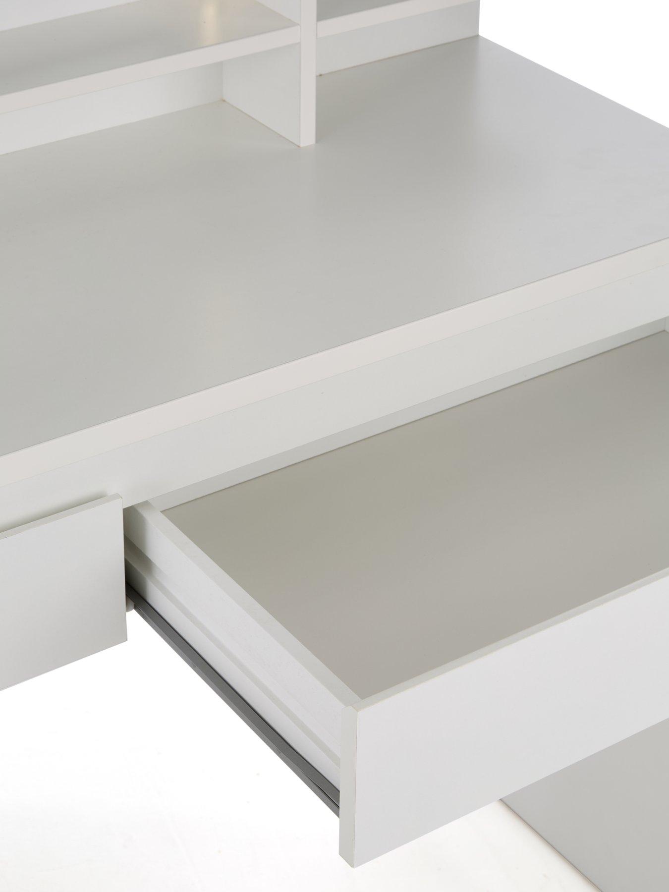 Image 6 of 7 of The Very Collection Lisson Lit Dressing Table with Mirror - White - FSC&reg; Certified