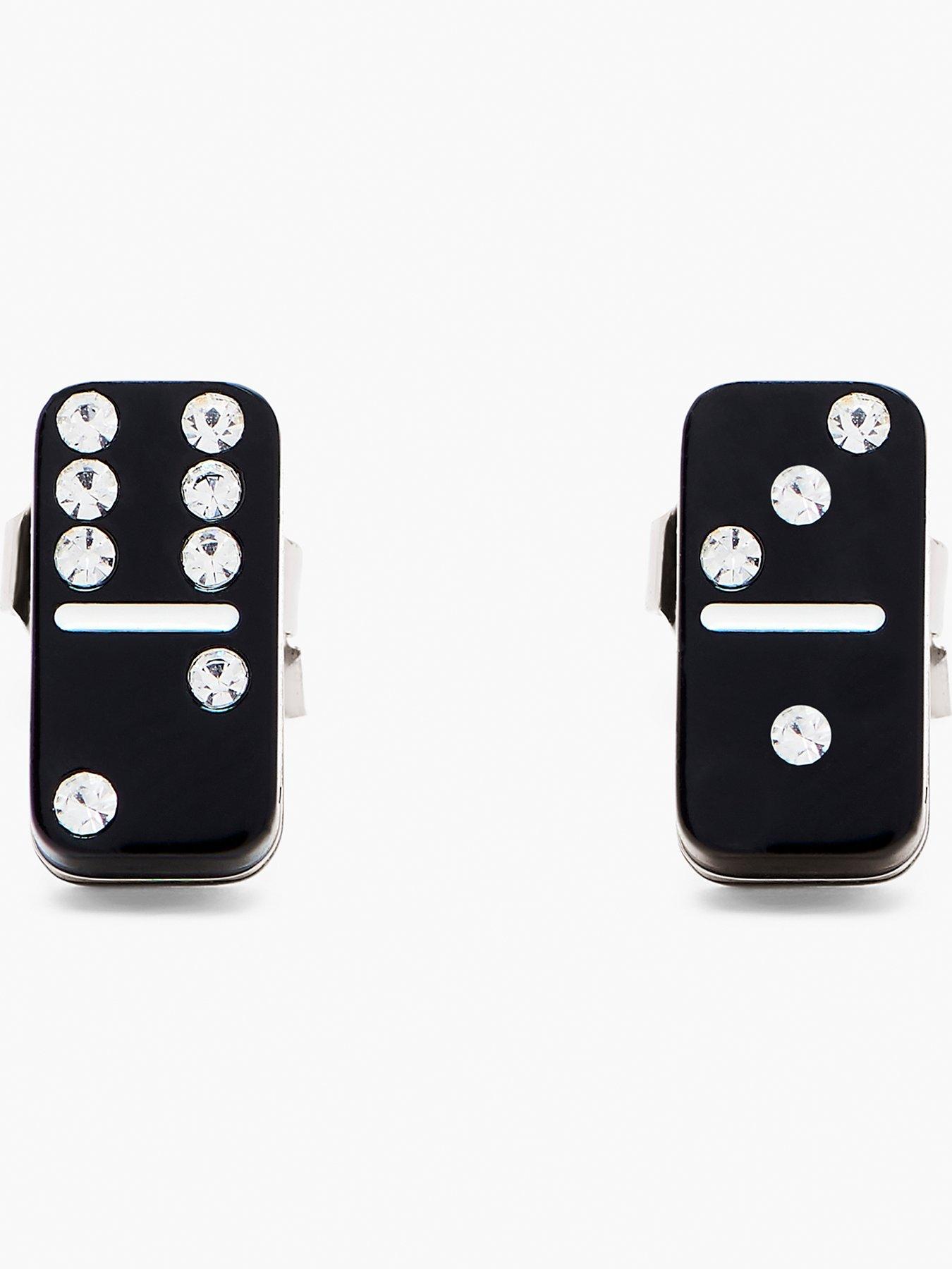 MARC JACOBS The Domino Stud Earrings - Black