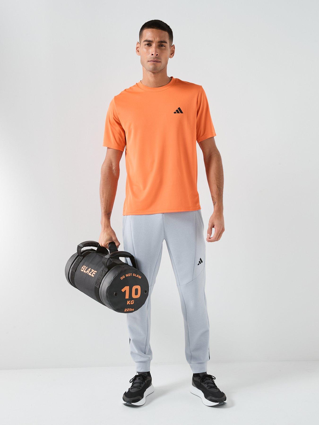 Image 3 of 6 of adidas Mens Training Workout Essentials T-Shirt - Orange