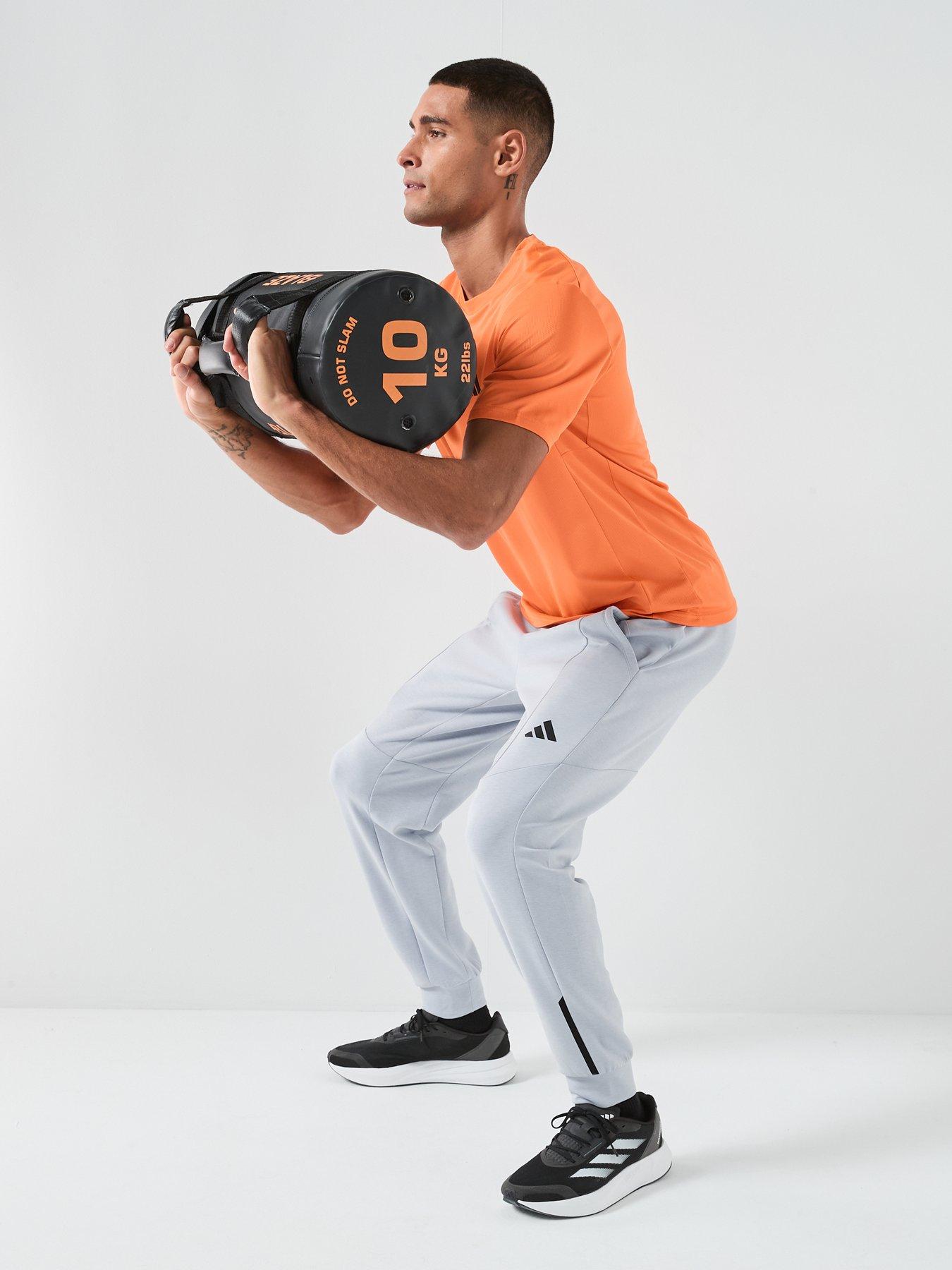 Image 4 of 6 of adidas Mens Training Workout Essentials T-Shirt - Orange