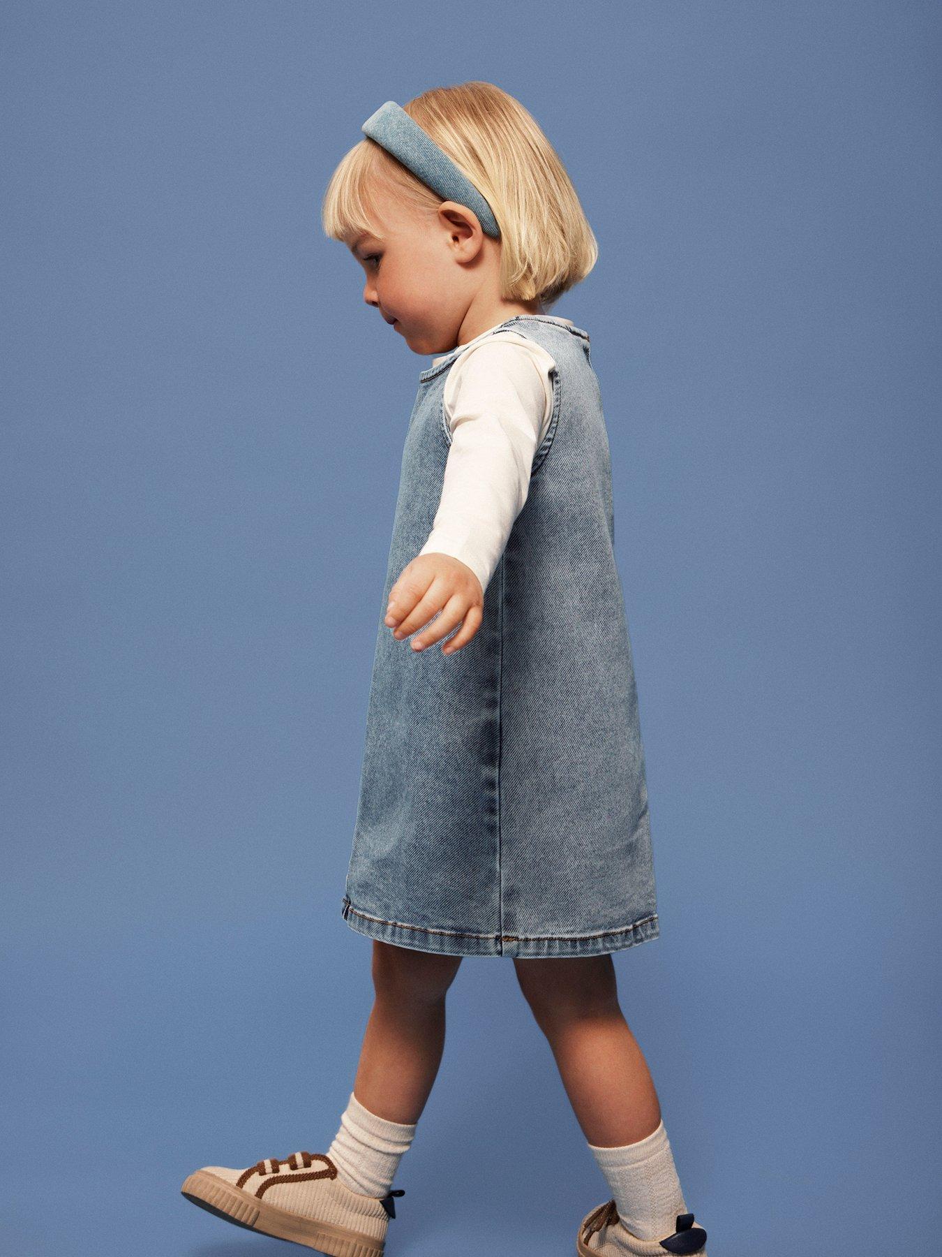 Name It Mini Girls Sleeveless Denim Dress - Blue