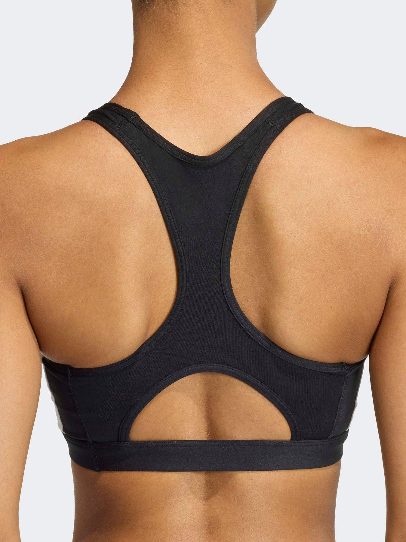 Image 5 of 7 of adidas Womens Training Workout Essentials Medium Support Bra - Black