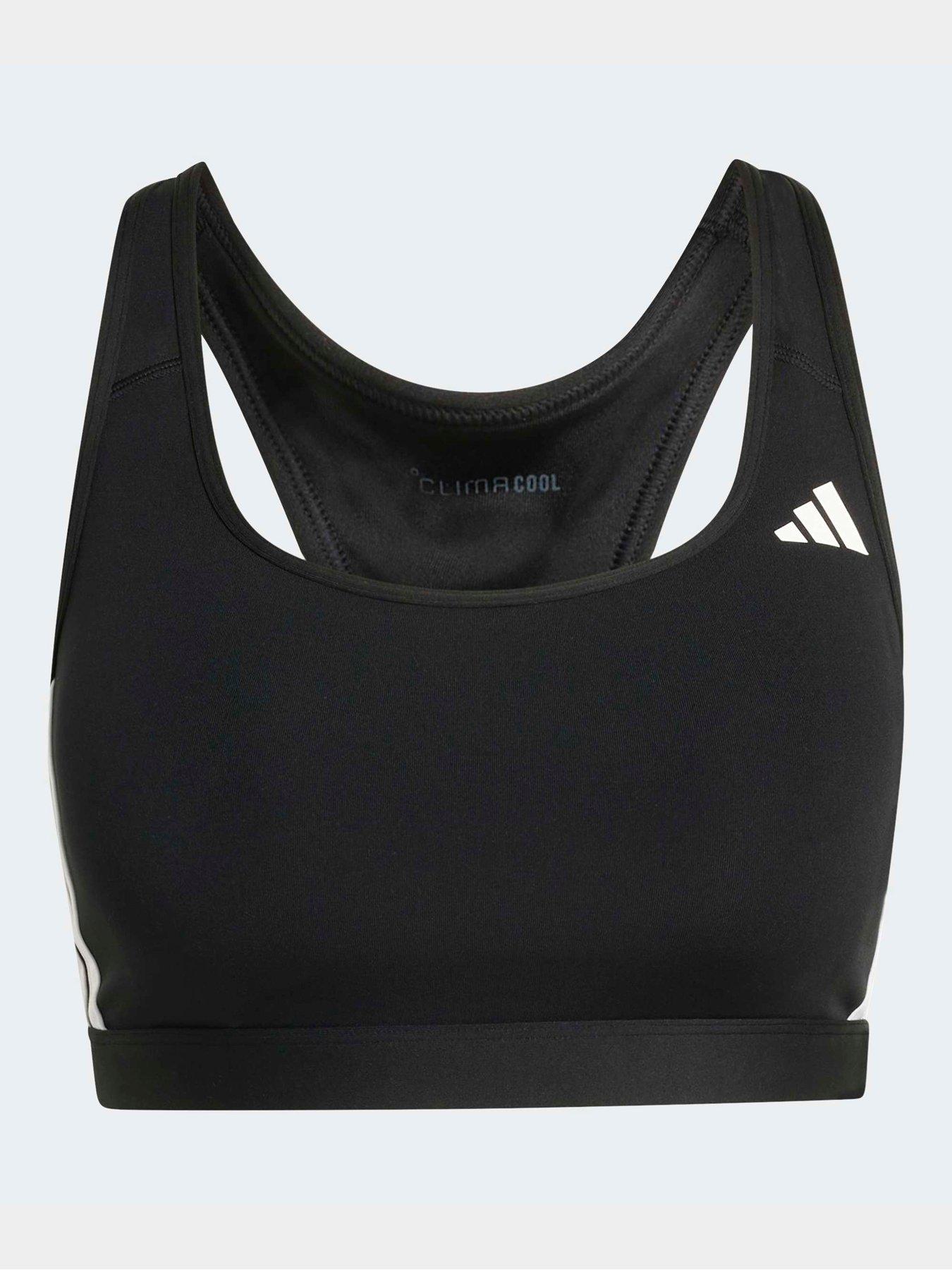 Image 6 of 7 of adidas Womens Training Workout Essentials Medium Support Bra - Black