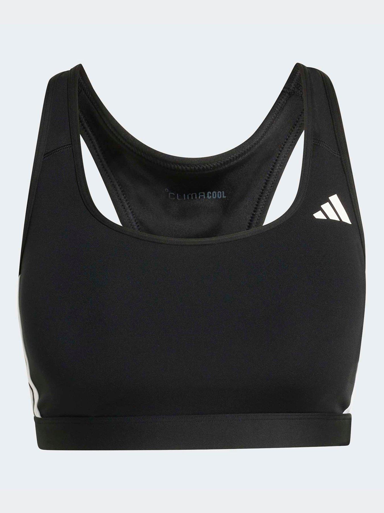 Image 7 of 7 of adidas Womens Training Workout Essentials Medium Support Bra - Black