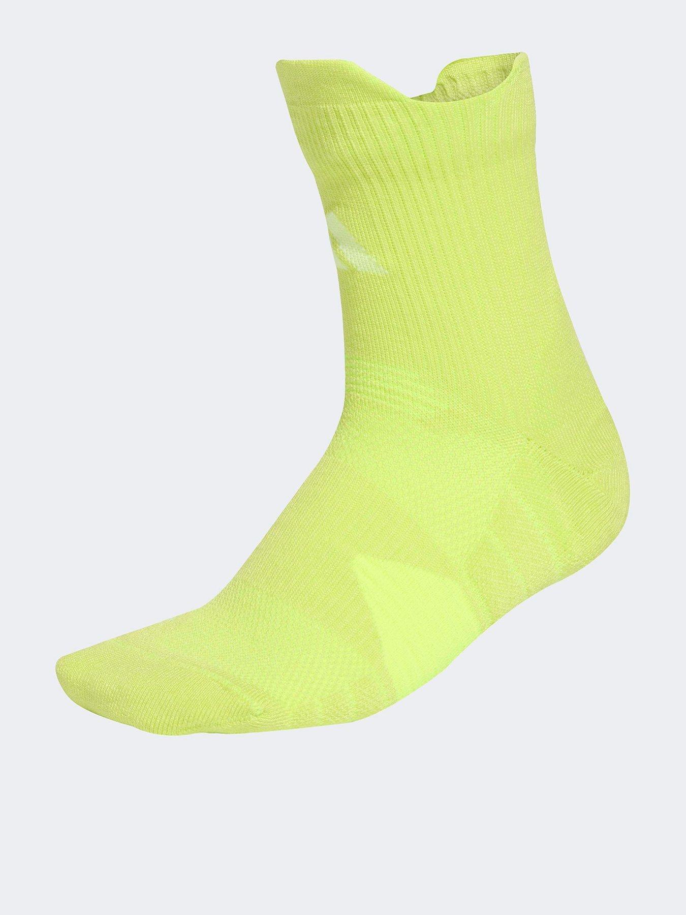 adidas Unisex Running Crew Socks - Yellow