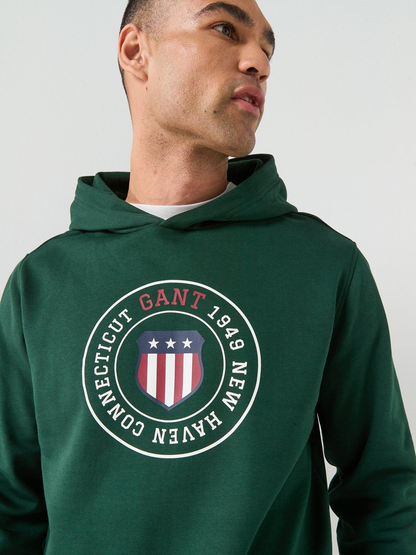 Image 4 of 5 of GANT Graphic Hoodie - Dark Green
