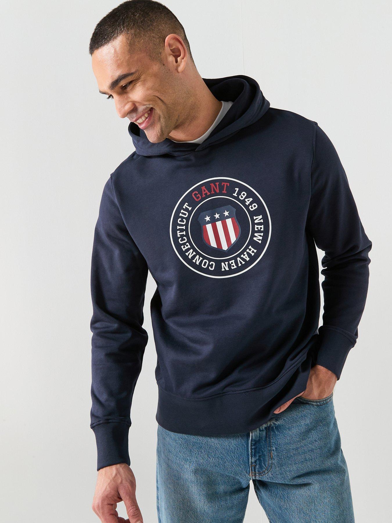 Image 1 of 5 of GANT Graphic Hoodie - Navy