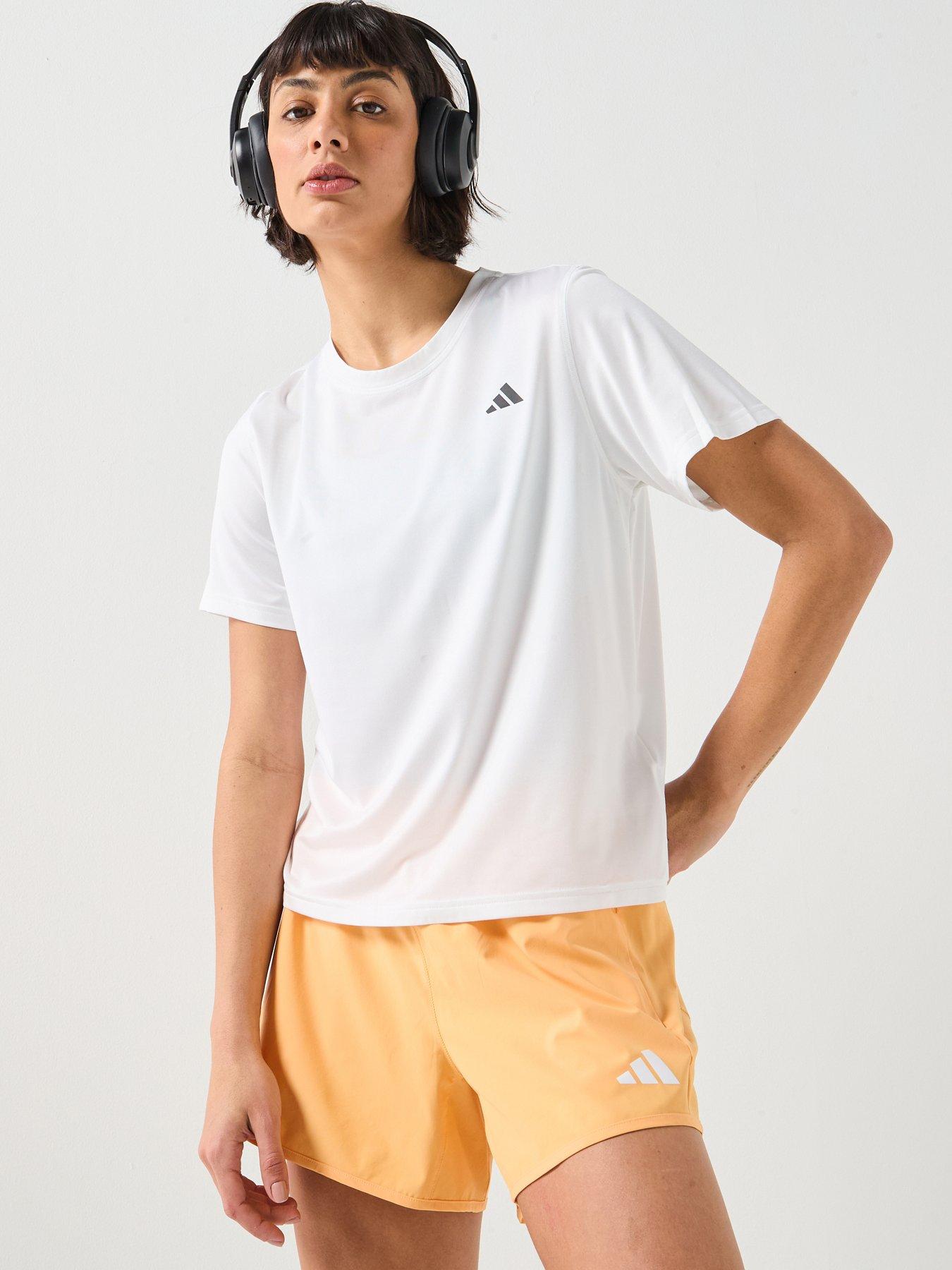 Image 1 of 5 of adidas Womens Training Workout Essentials T-Shirt - White