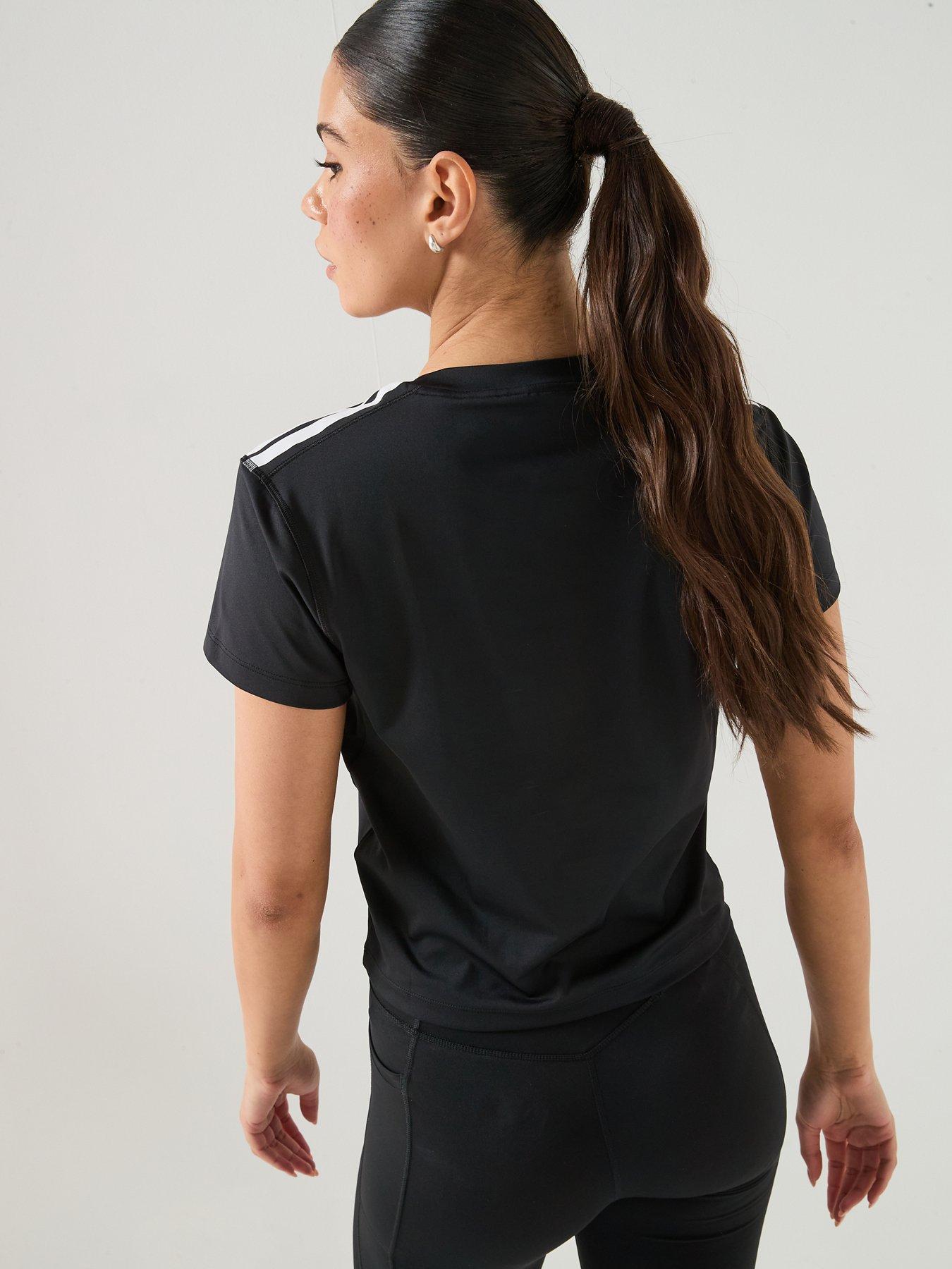 Image 2 of 6 of adidas Womens Training Hyperglam T-Shirt - Black