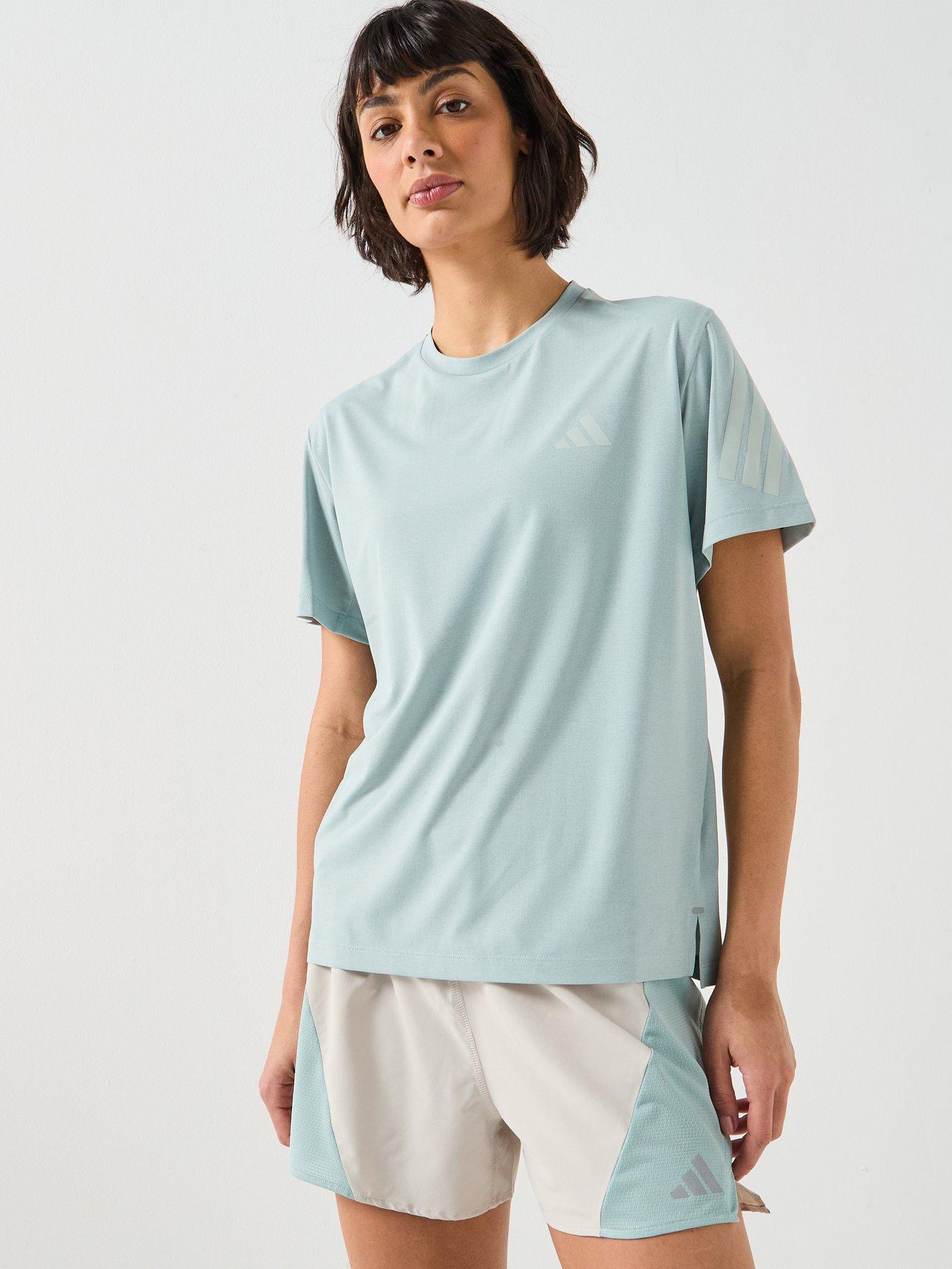 adidas: Womens Running Adi365 Iconic Stripes T-Shirt - Green