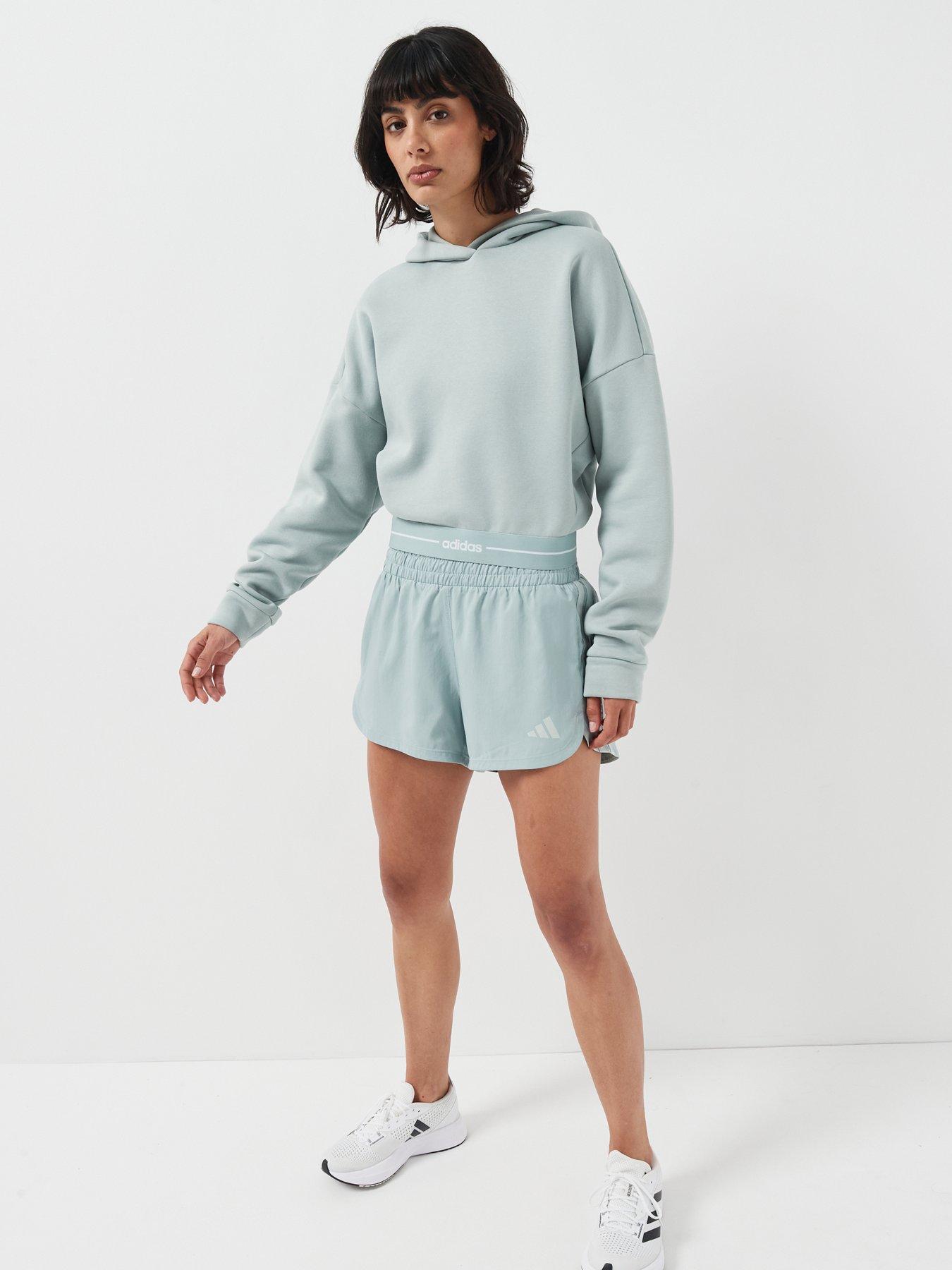 Image 6 of 6 of adidas Womens Training Hyperglam Linear Overhead Hoodie - Green