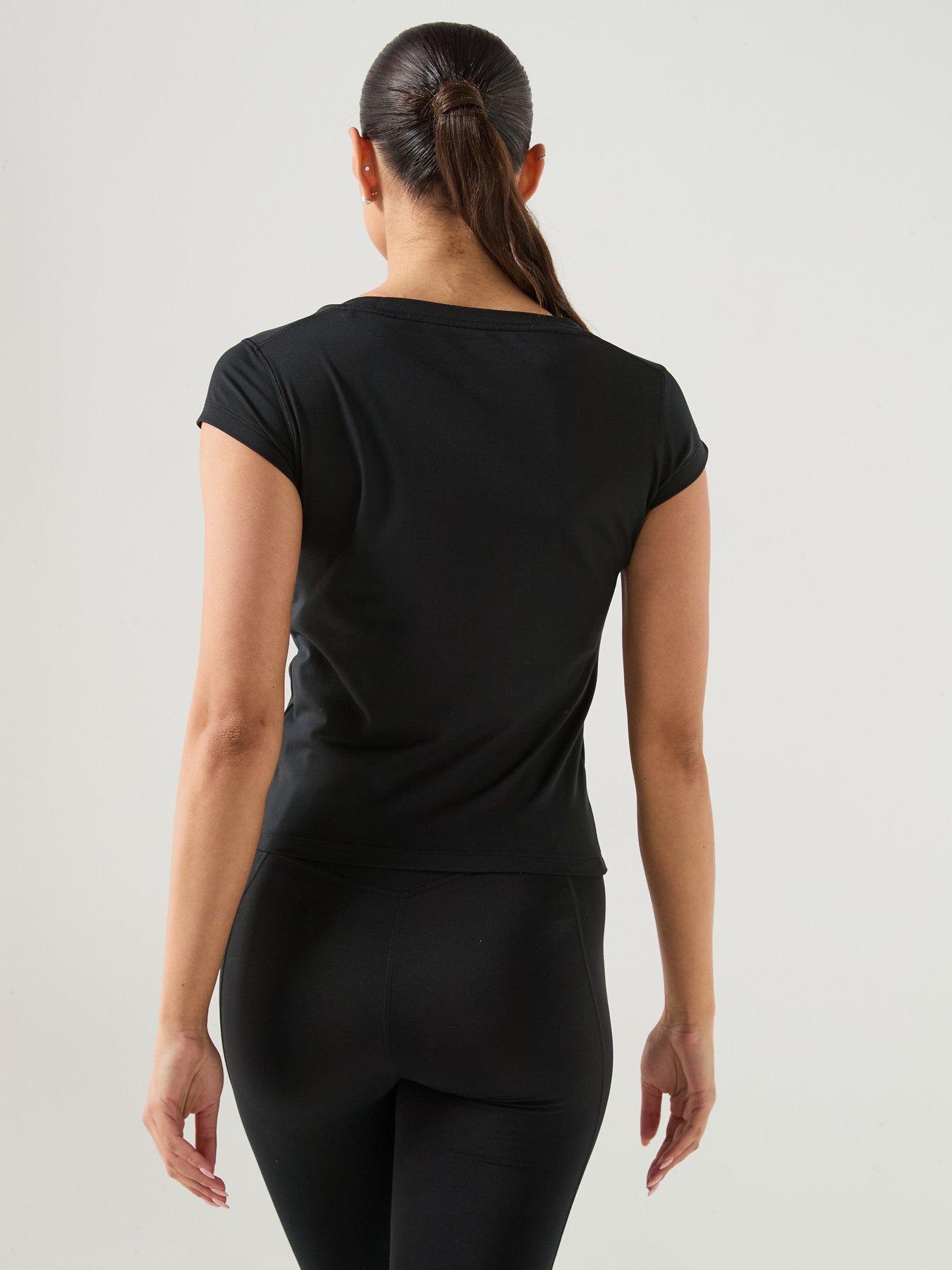 Image 2 of 5 of adidas Womens Training Hyperglam Linear T-Shirt - Black