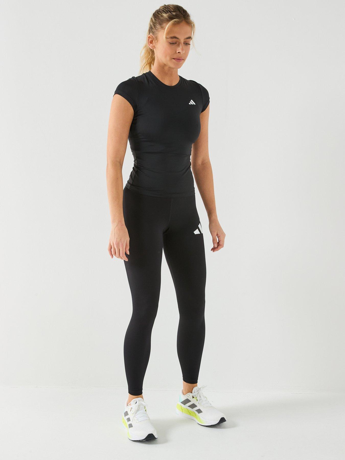 Image 3 of 6 of adidas Womens Training Workout Essentials Plus T-Shirt - Black