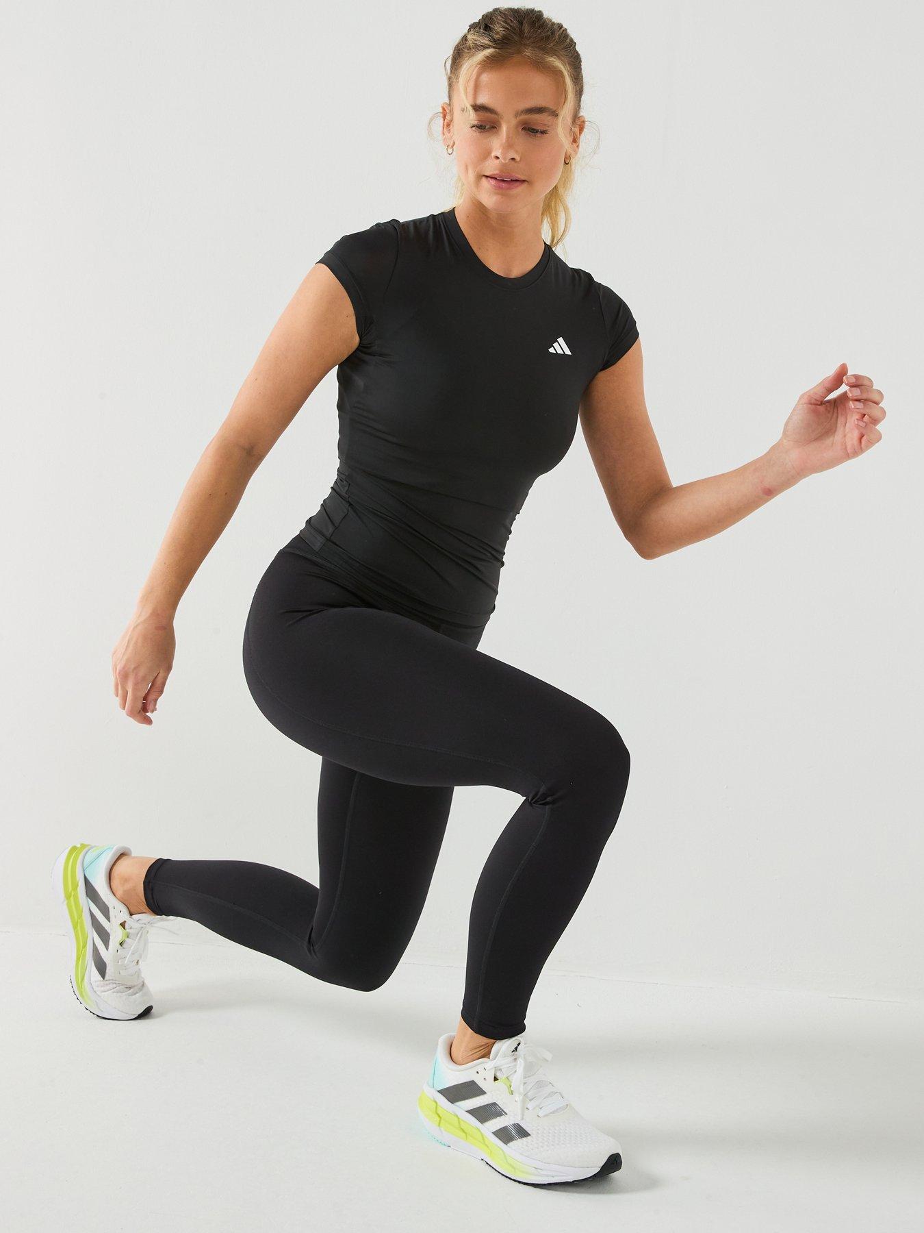 Image 4 of 6 of adidas Womens Training Workout Essentials Plus T-Shirt - Black