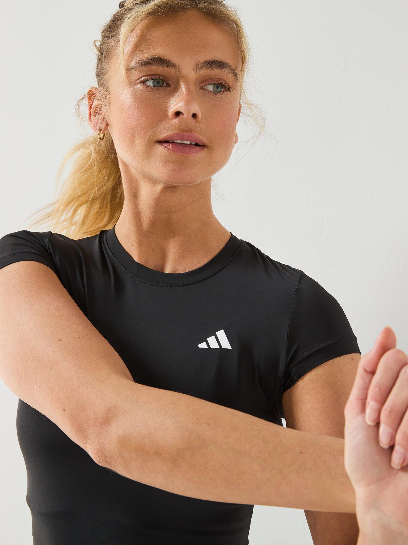 Image 5 of 6 of adidas Womens Training Workout Essentials Plus T-Shirt - Black