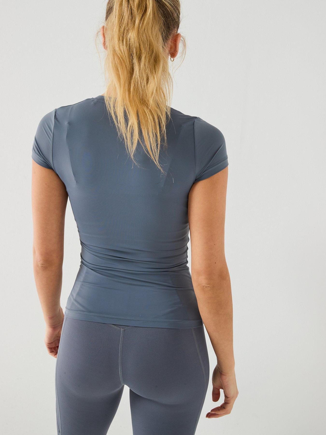 Image 2 of 6 of adidas Womens Training Workout Essentials Plus T-Shirt - Grey