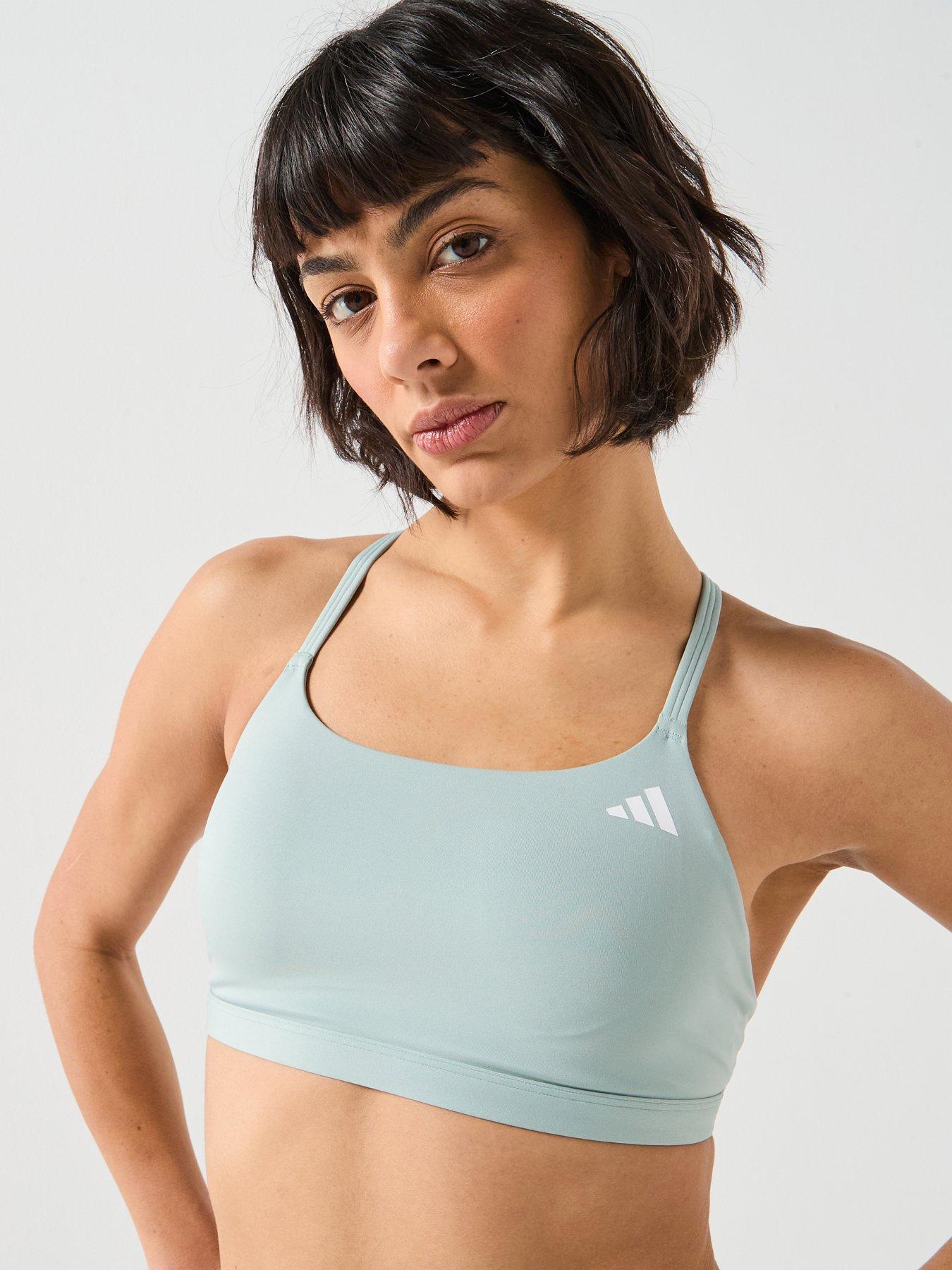 adidas Womens Training Workout Essentials Light Support Bra - Green