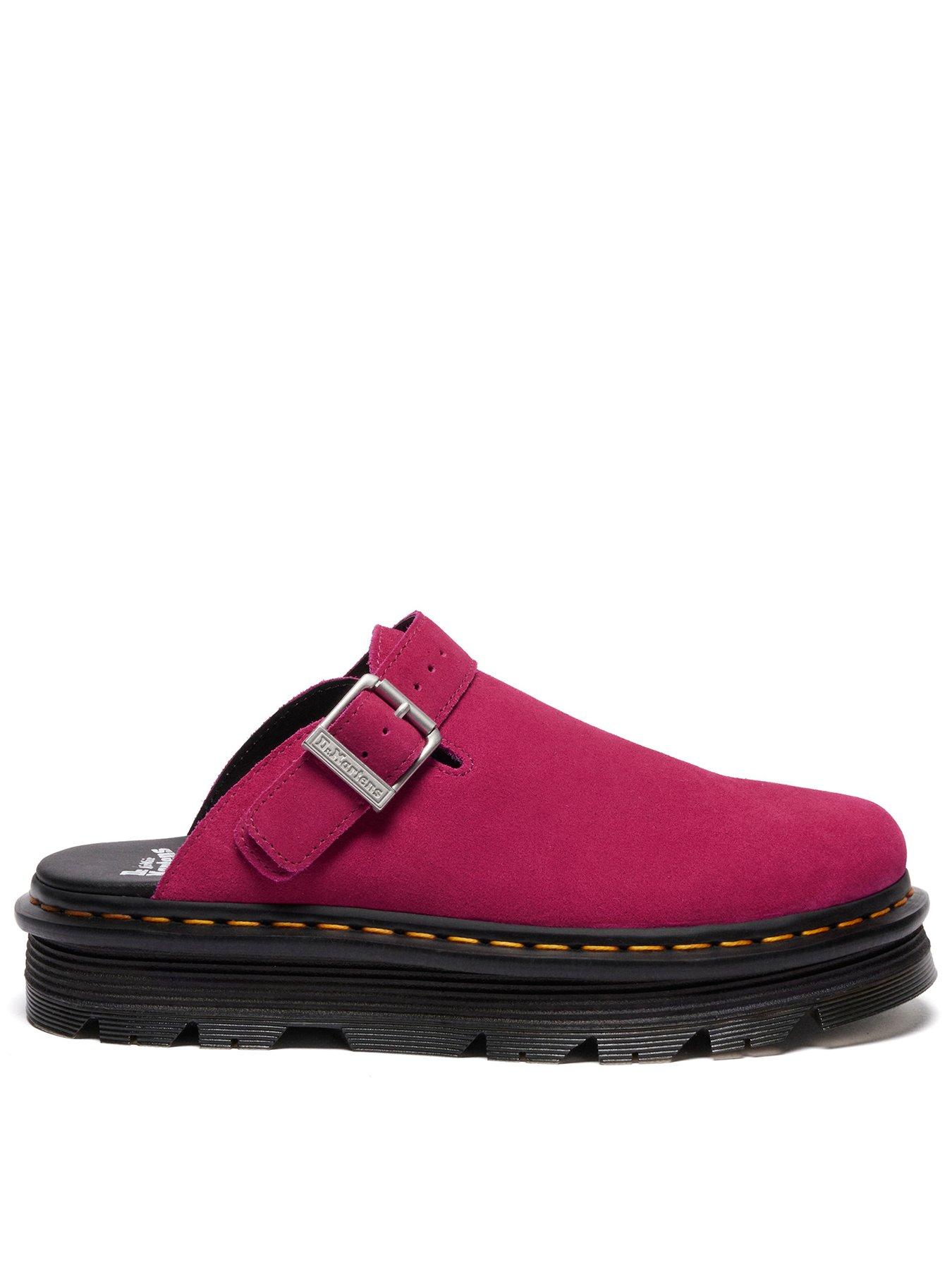 Dr Martens Zebzag Suede Mule - Fuchsia Pink | Very