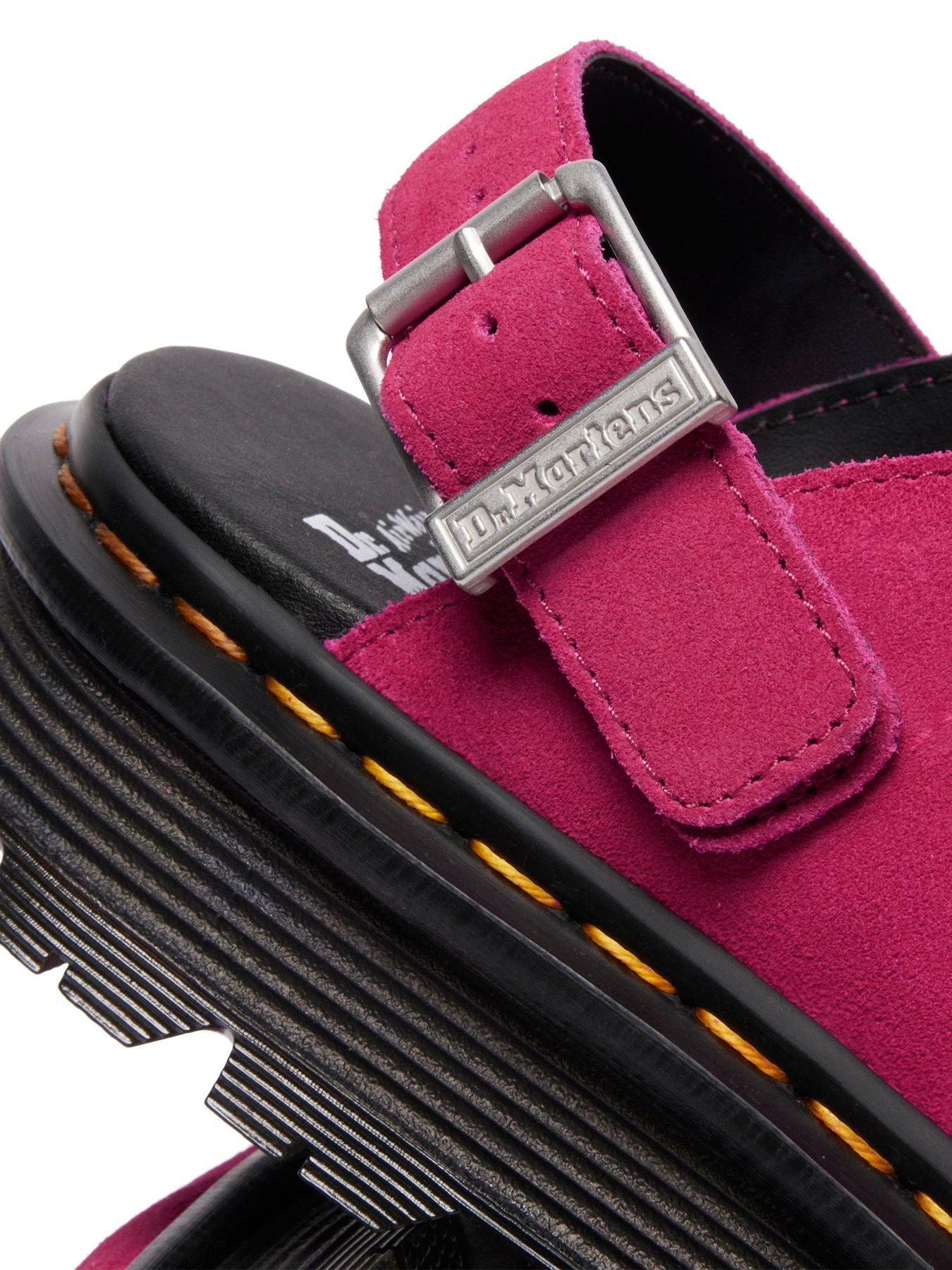 Dr Martens Zebzag Suede Mule - Fuchsia Pink | Very