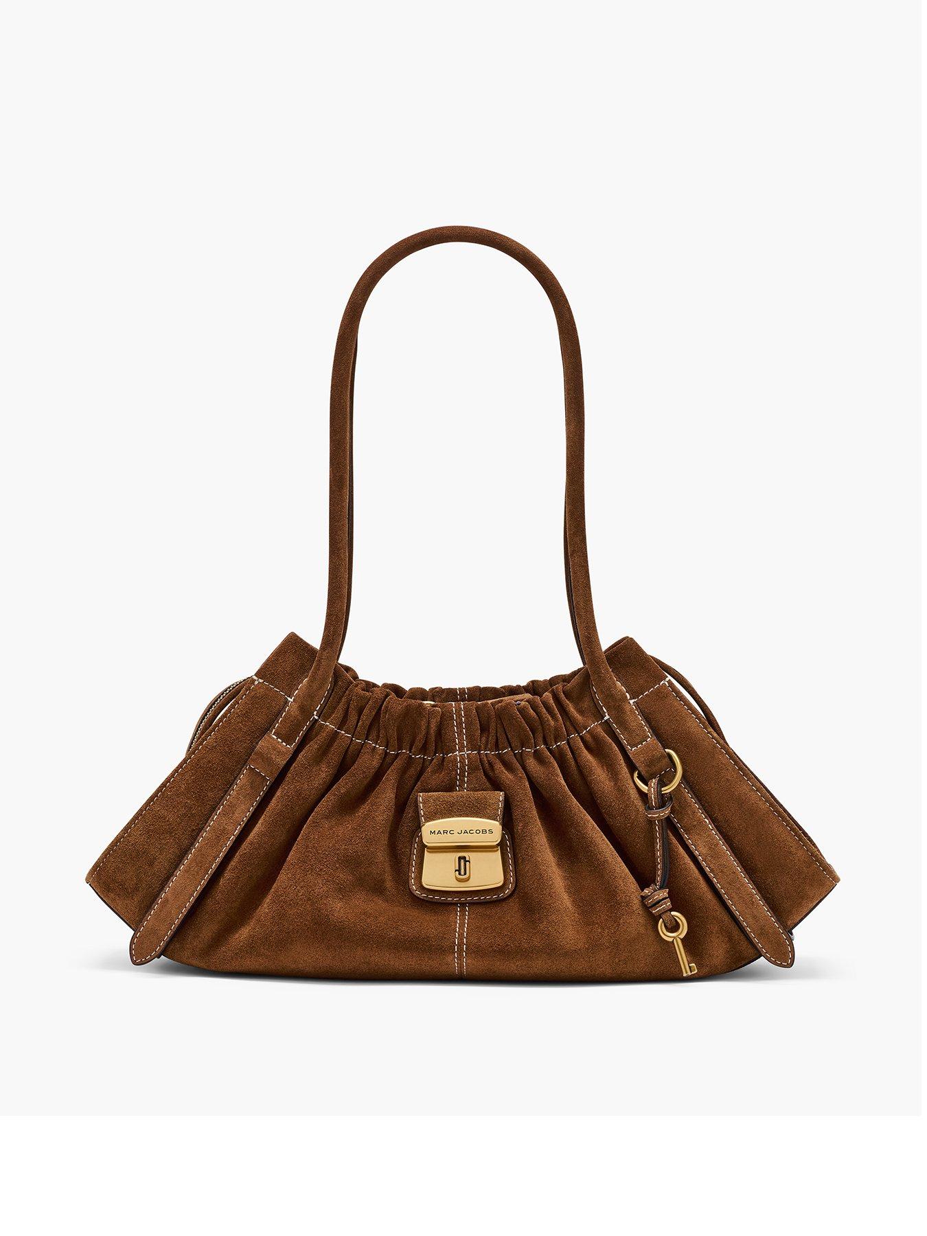 MARC JACOBS The Suede Cristina Small Satchel - Brown