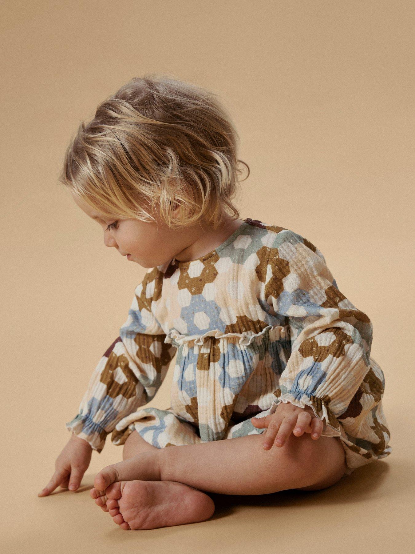 Lil Atelier Baby Girls Sibling Long Sleeve Floral Body Dress - Multi