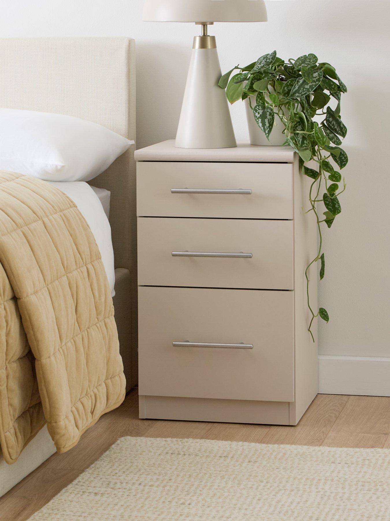 The Very Collection Prague Graduated Bedside Cabinet - Oatmeal
