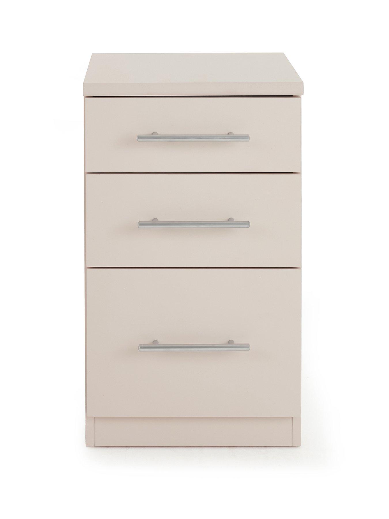 Image 2 of 7 of The Very Collection Prague Graduated Bedside Cabinet - Oatmeal - FSC&reg; Certified