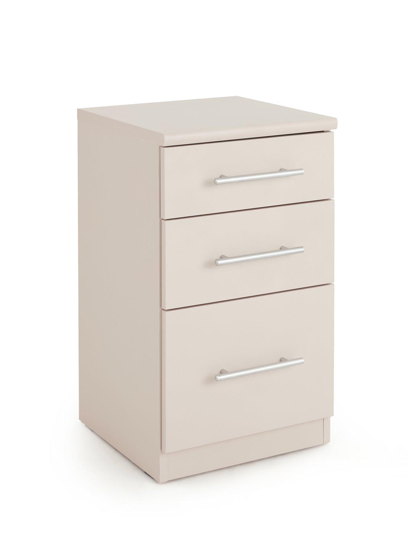 Image 3 of 7 of The Very Collection Prague Graduated Bedside Cabinet - Oatmeal - FSC&reg; Certified