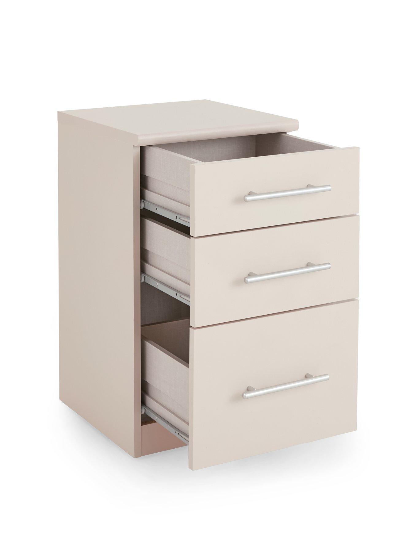 Image 4 of 7 of The Very Collection Prague Graduated Bedside Cabinet - Oatmeal - FSC&reg; Certified