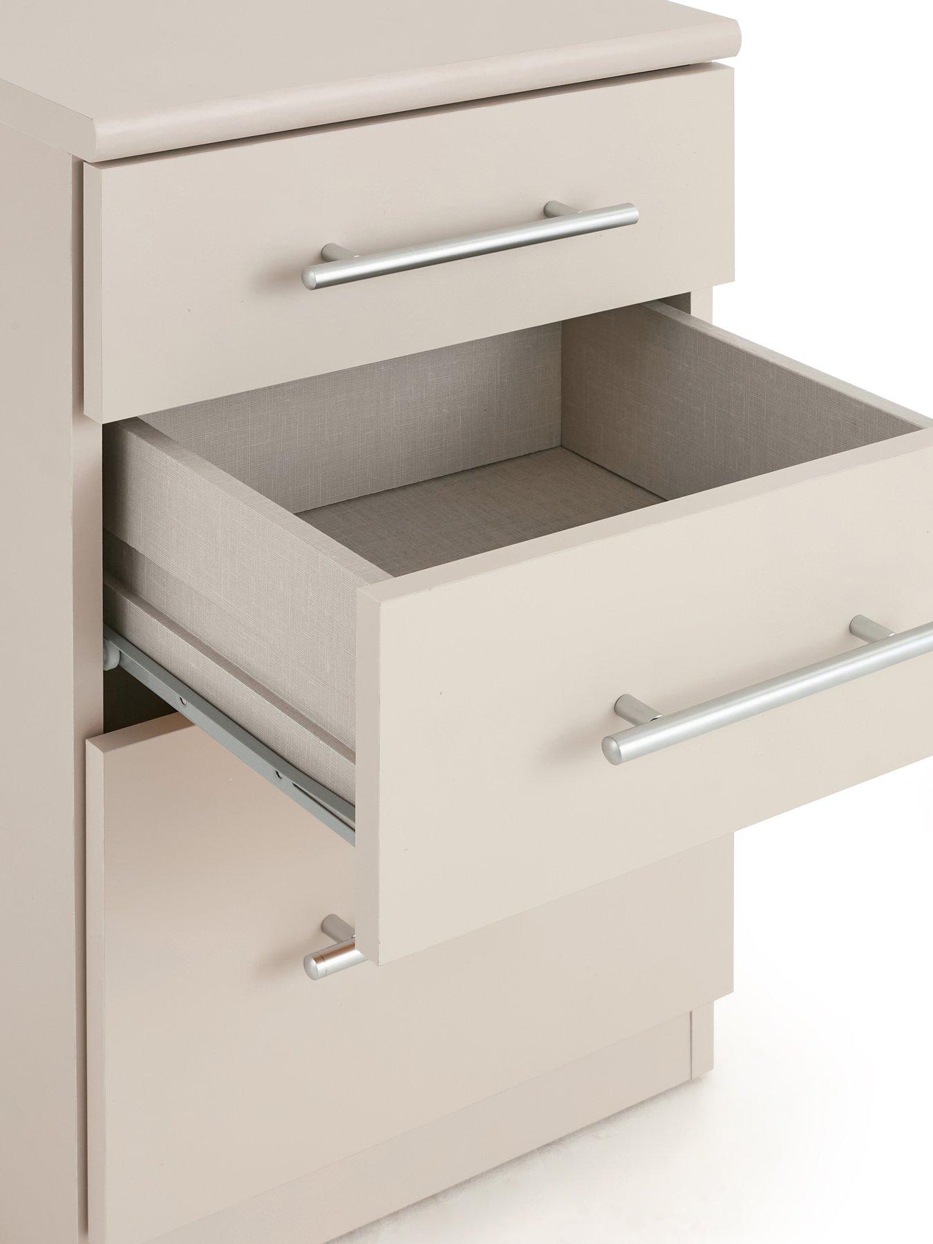 Image 5 of 7 of The Very Collection Prague Graduated Bedside Cabinet - Oatmeal - FSC&reg; Certified
