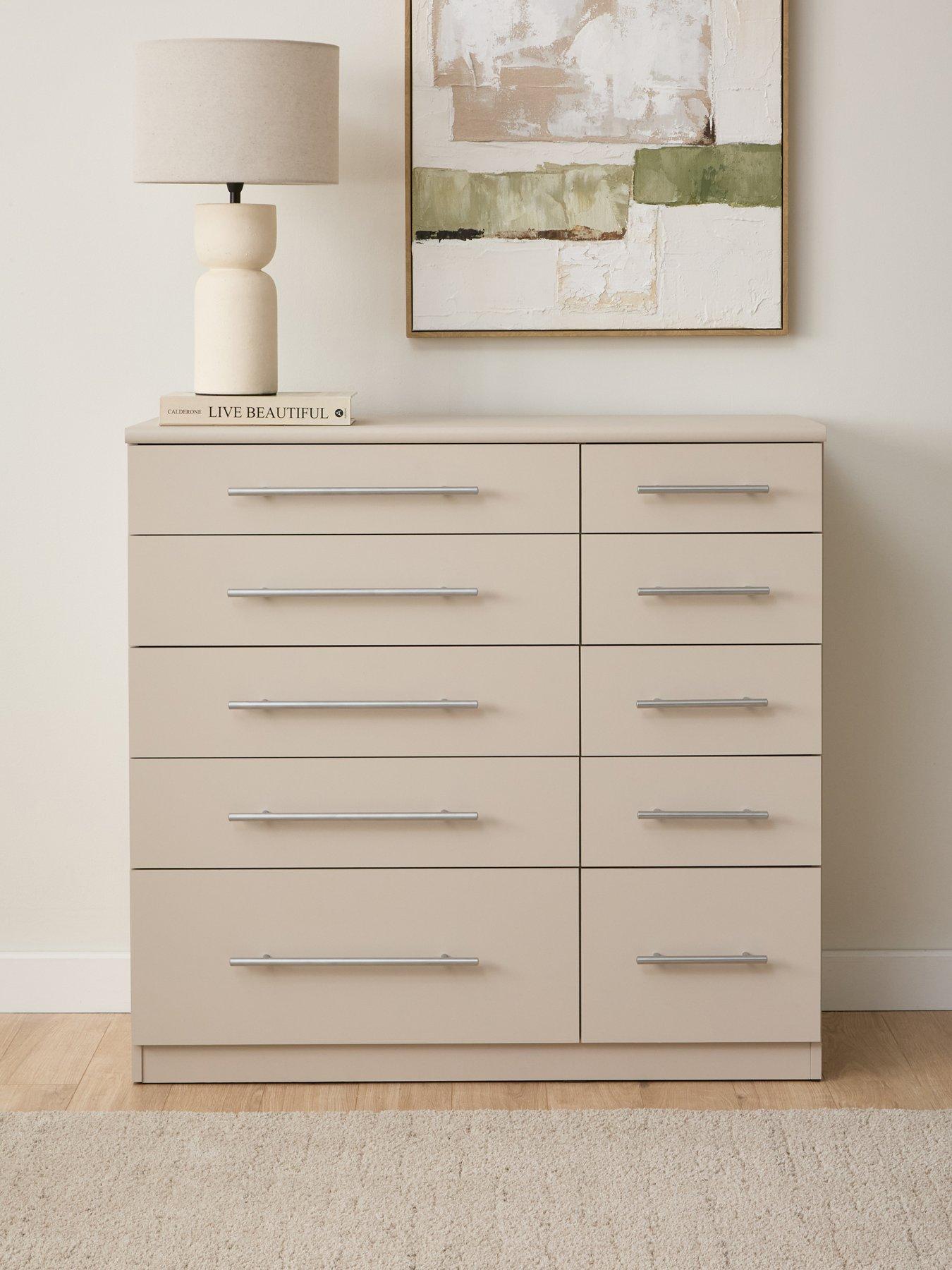 The Very Collection Prague Graduated 5 + 5 Chest - Oatmeal