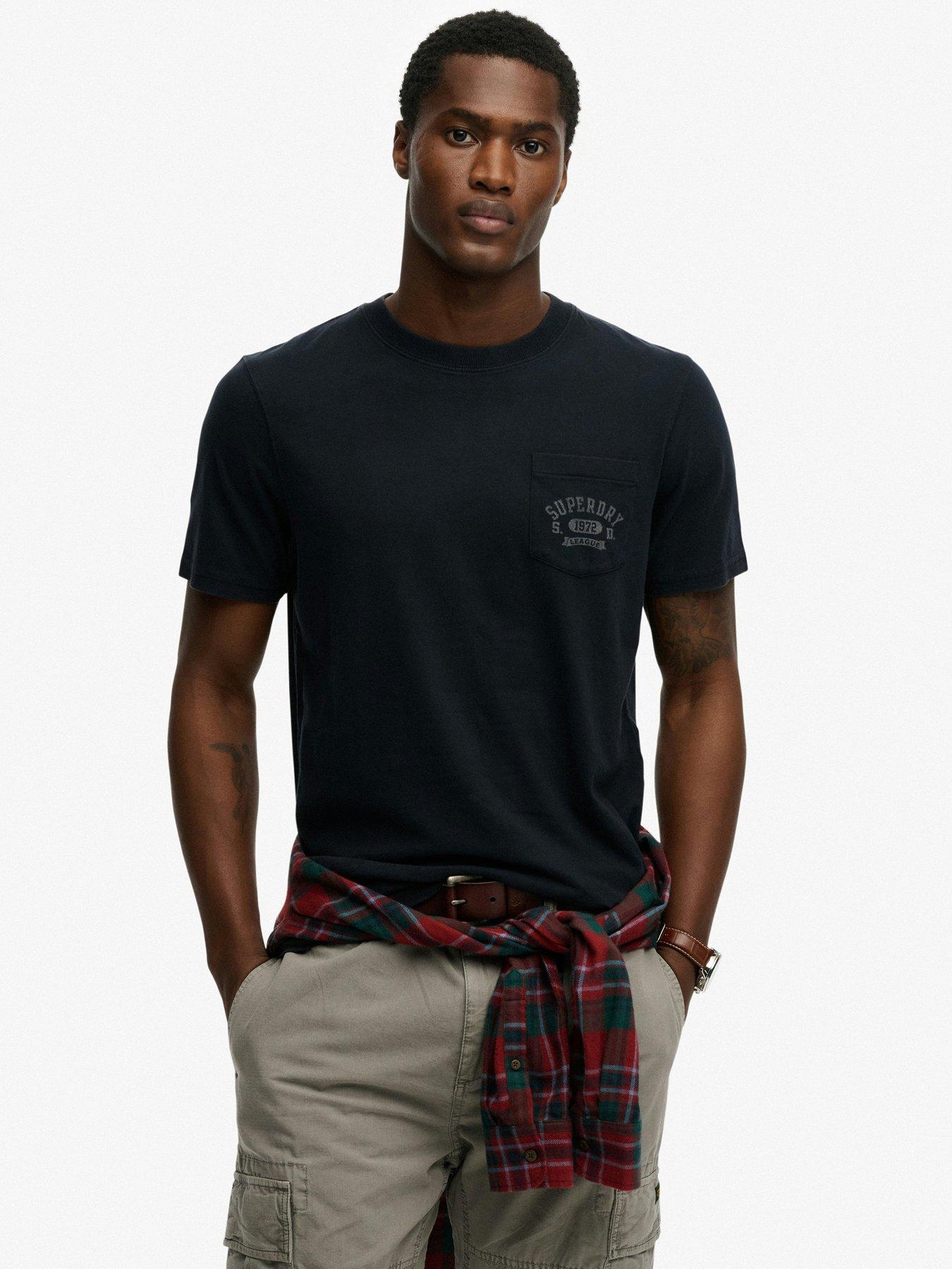 Superdry Vintage Prep Relaxed Fit Pocket T-shirt - Navy