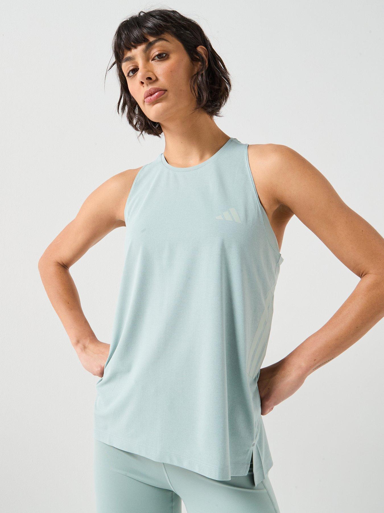 adidas Womens Running Adi365 Iconic Stripes Tank - Green