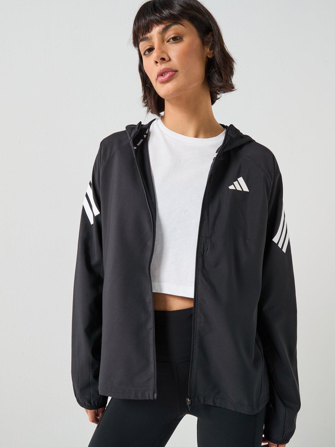adidas Womens Running Adi365 Iconic Stripes Jacket - Black