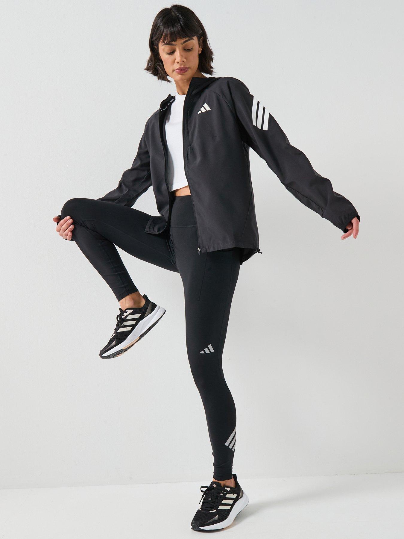 Image 3 of 6 of adidas Womens Running Adi365 Iconic Stripes Jacket - Black