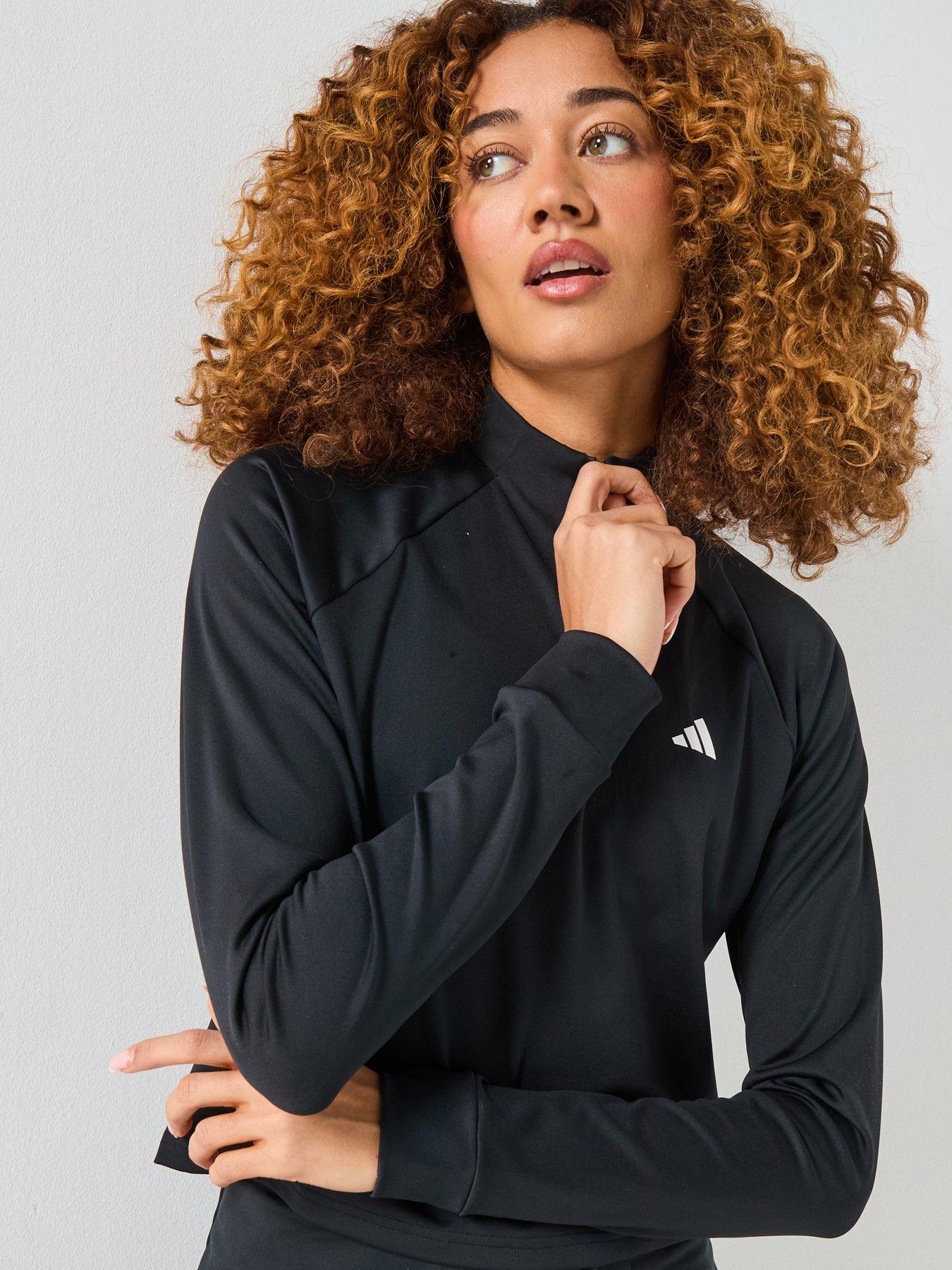 Image 4 of 6 of adidas Womens Training Workout Essentials Track Top - Black