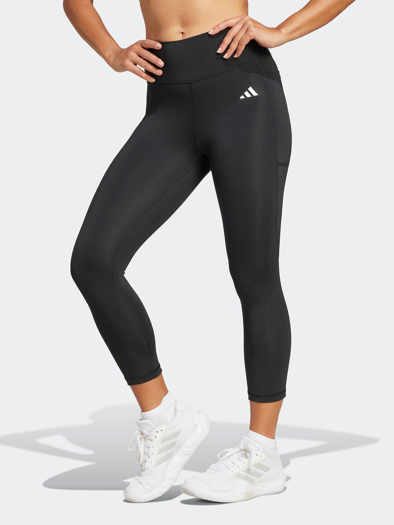 adidas Womens Training Workout Essentials 3/4 Tights - Black
