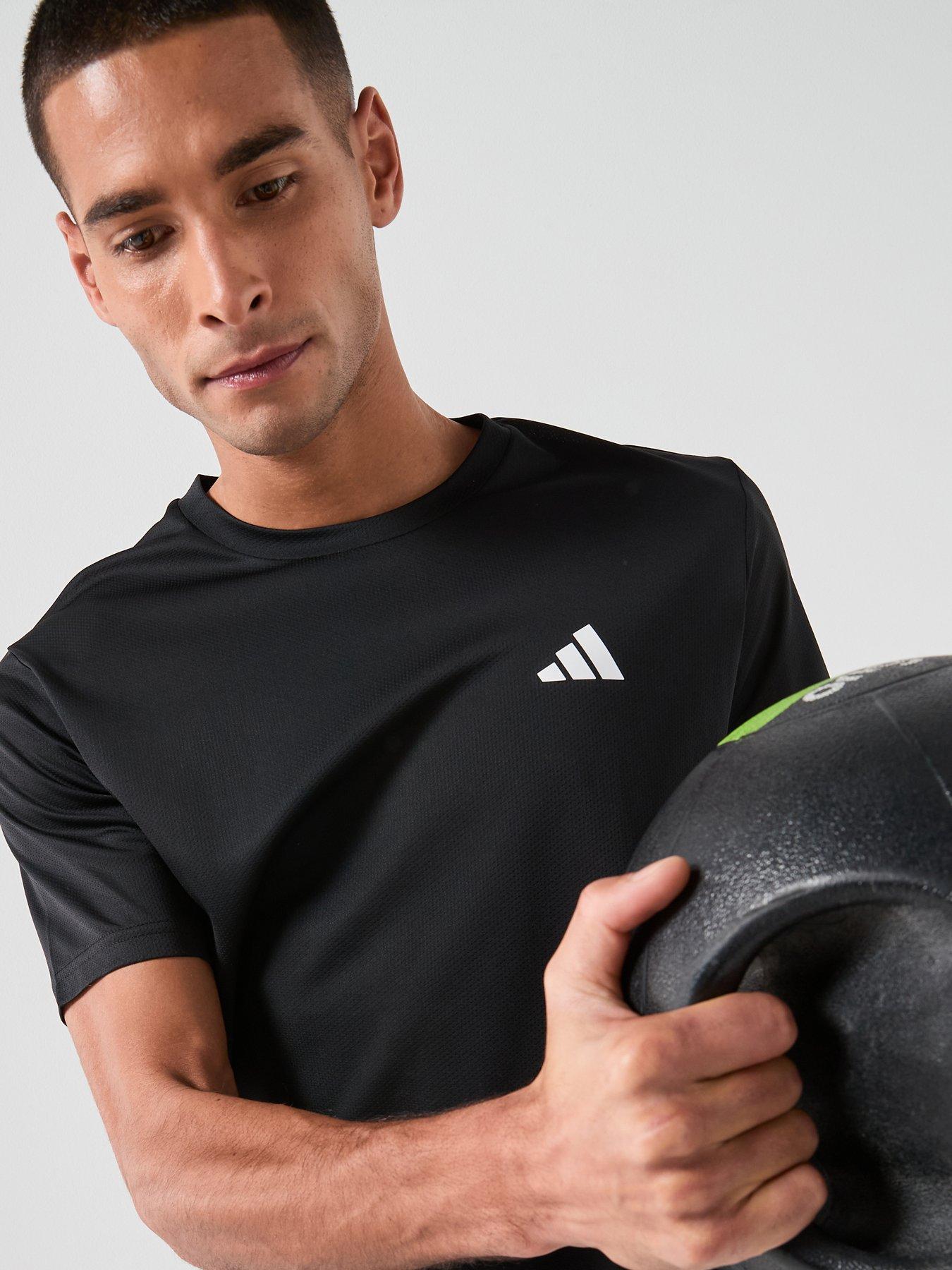 Image 5 of 6 of adidas Mens Training Workout Essentials T-Shirt - Black