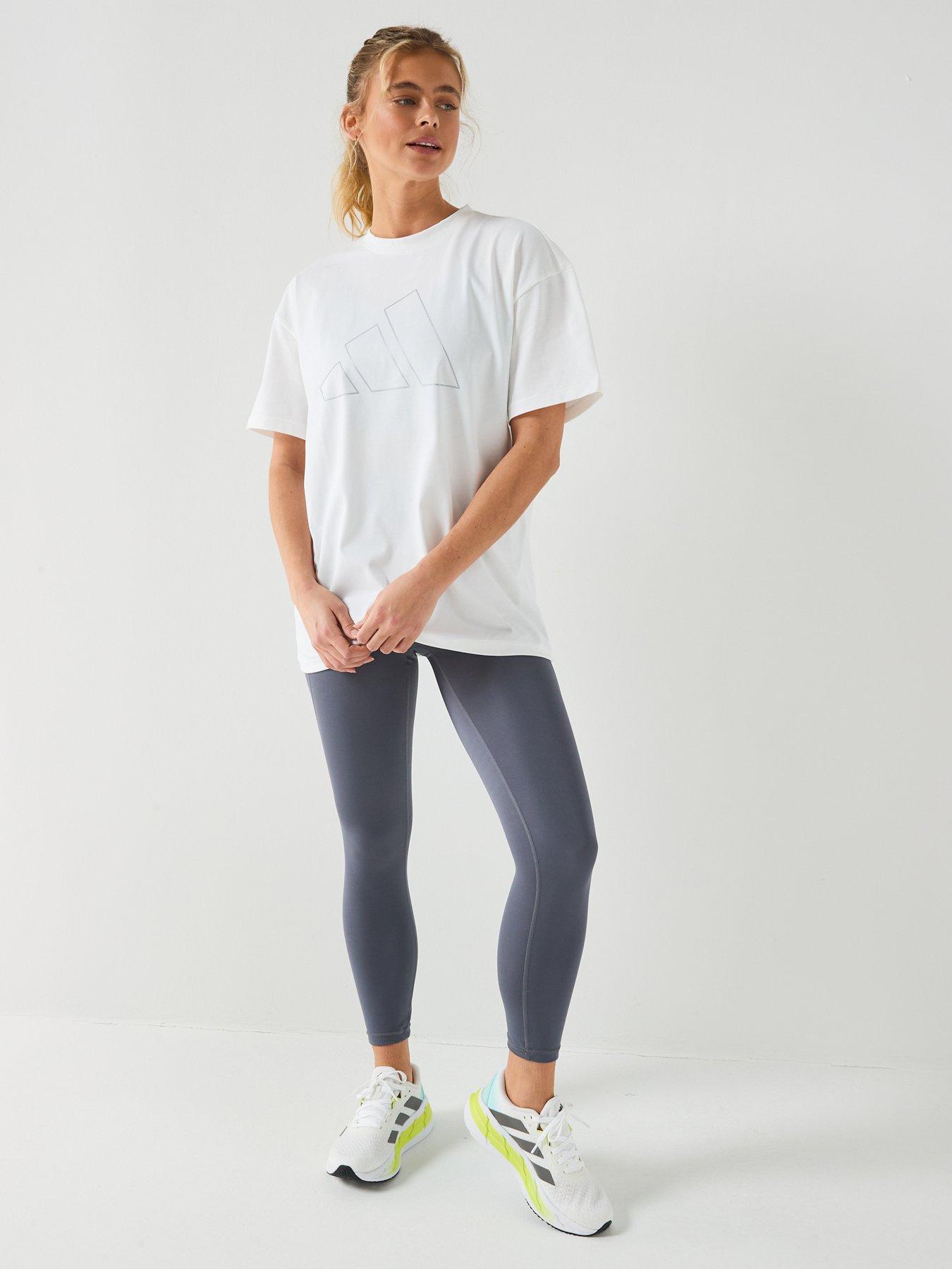 Image 6 of 6 of adidas Womens Training Workout Essentials Plus T-Shirt - White