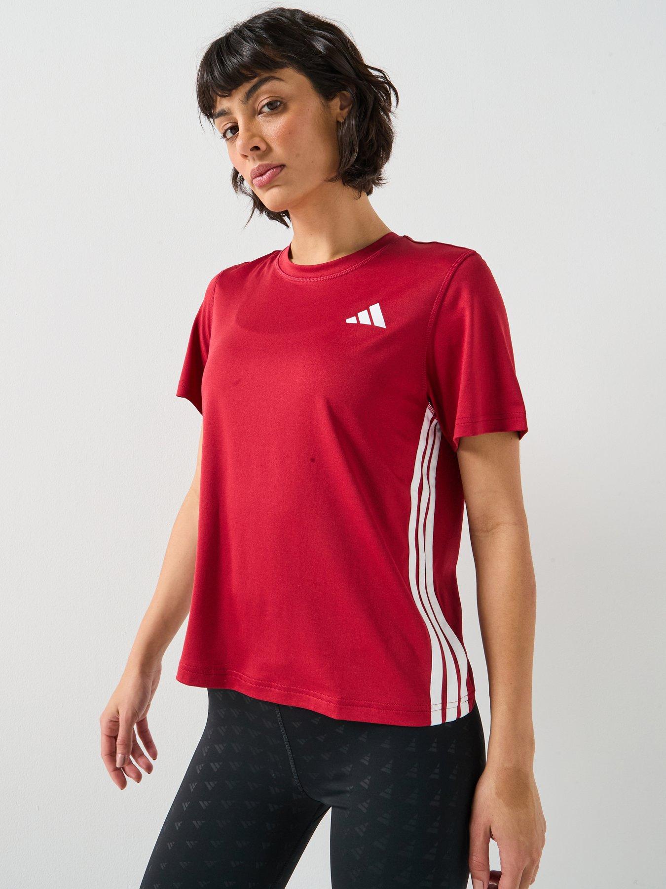 adidas Womens Training Workout Essentials T-Shirt - Red