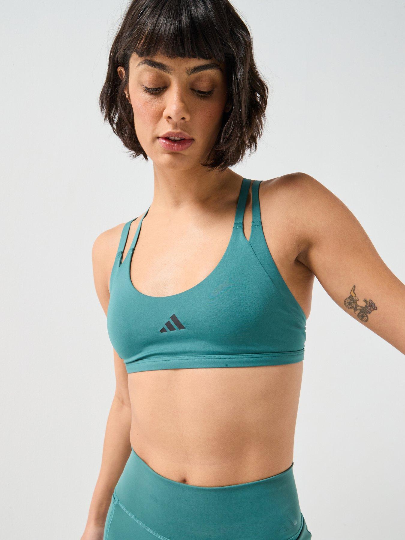 adidas Womens Training Power Light Support Bra - Green