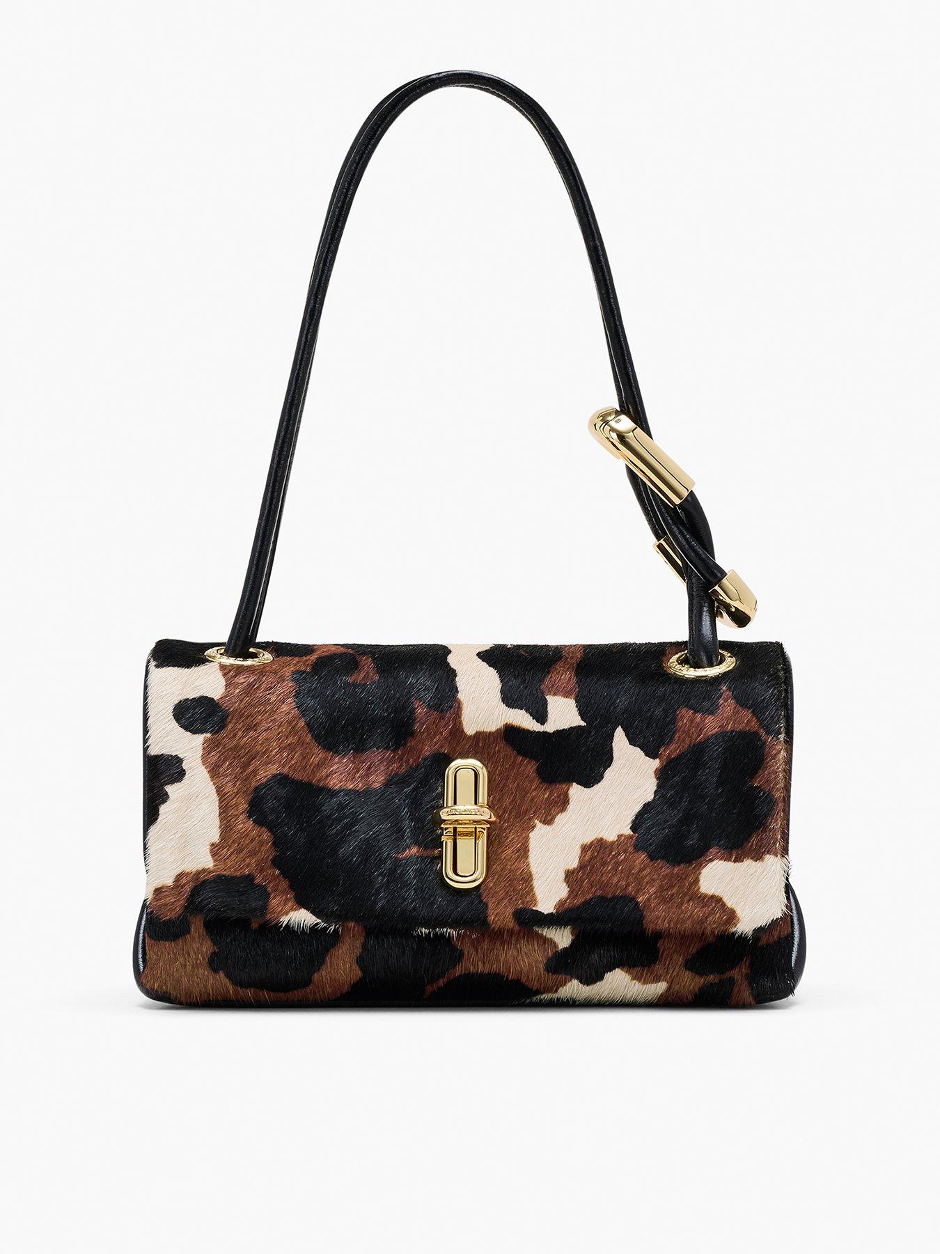 MARC JACOBS The Mini Dual Shoulder Cow Print - Brown