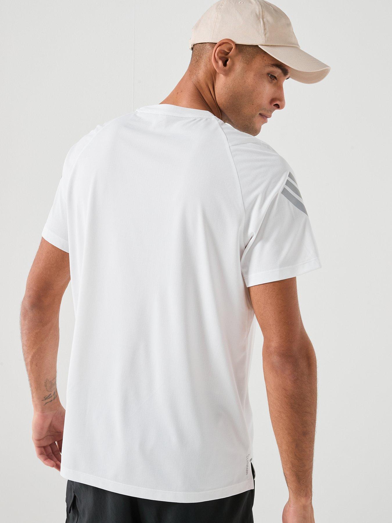 Image 2 of 6 of adidas Mens Running Adi365 Iconic Stripes T-Shirt - White