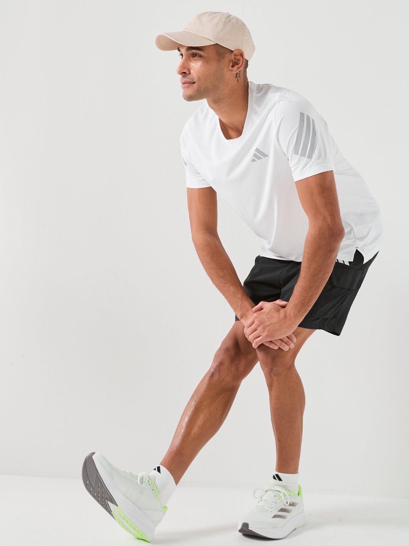 Image 3 of 6 of adidas Mens Running Adi365 Iconic Stripes T-Shirt - White
