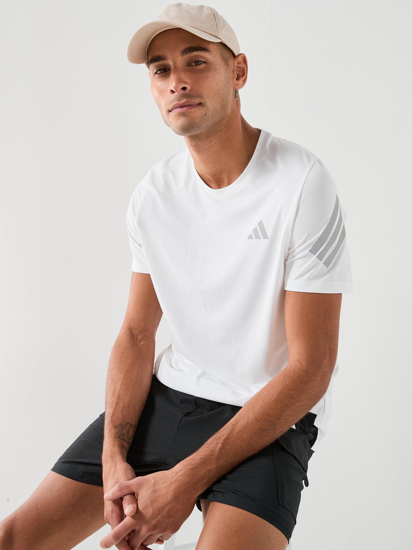 Image 5 of 6 of adidas Mens Running Adi365 Iconic Stripes T-Shirt - White