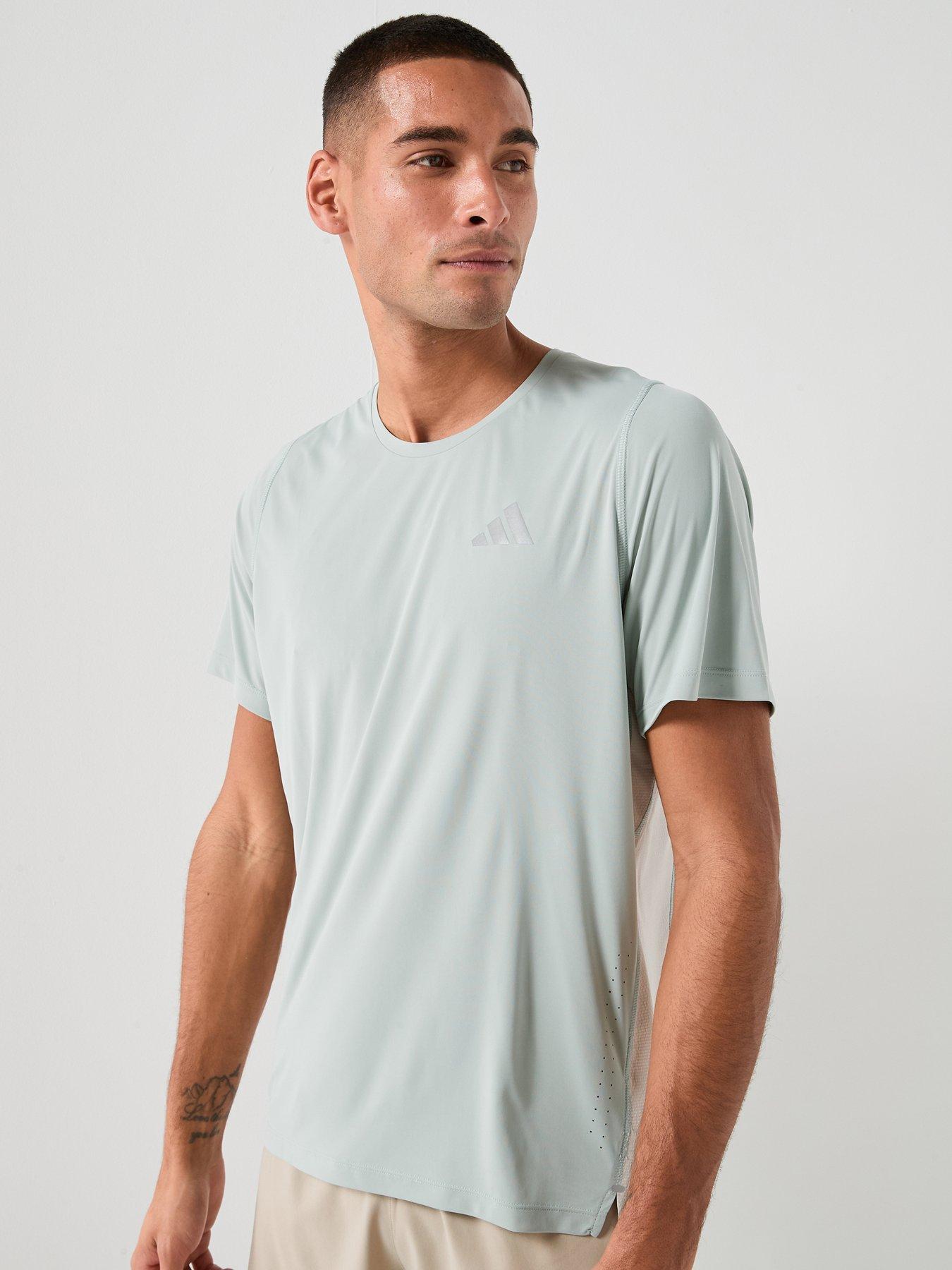 Image 1 of 6 of adidas Mens Running Breezy T-Shirt - Green