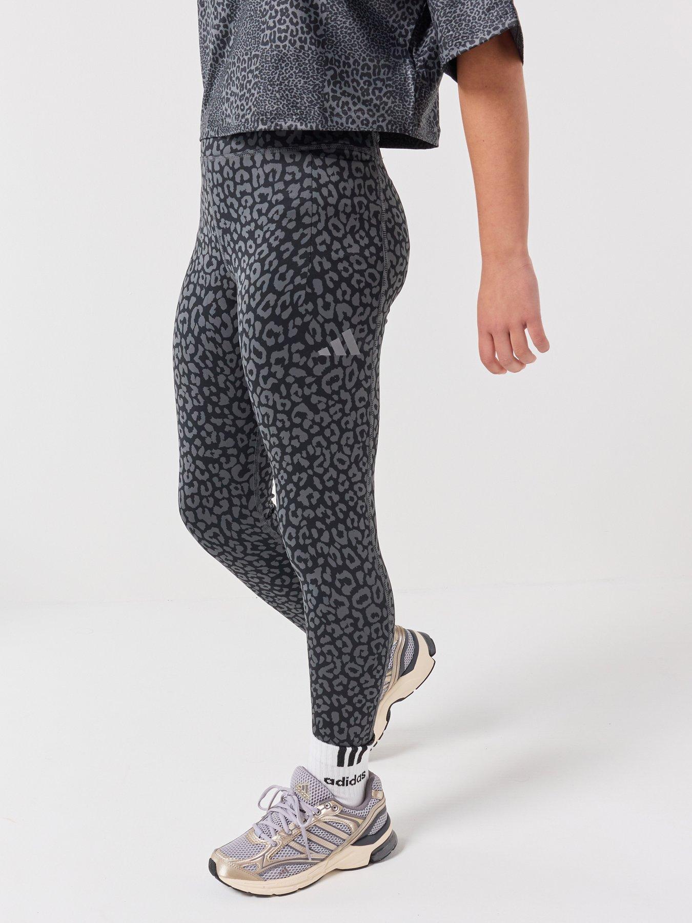 adidas Junior Girls Training Future Icons Tights, Black/Gresix/Grefou, Size 5-6 Years