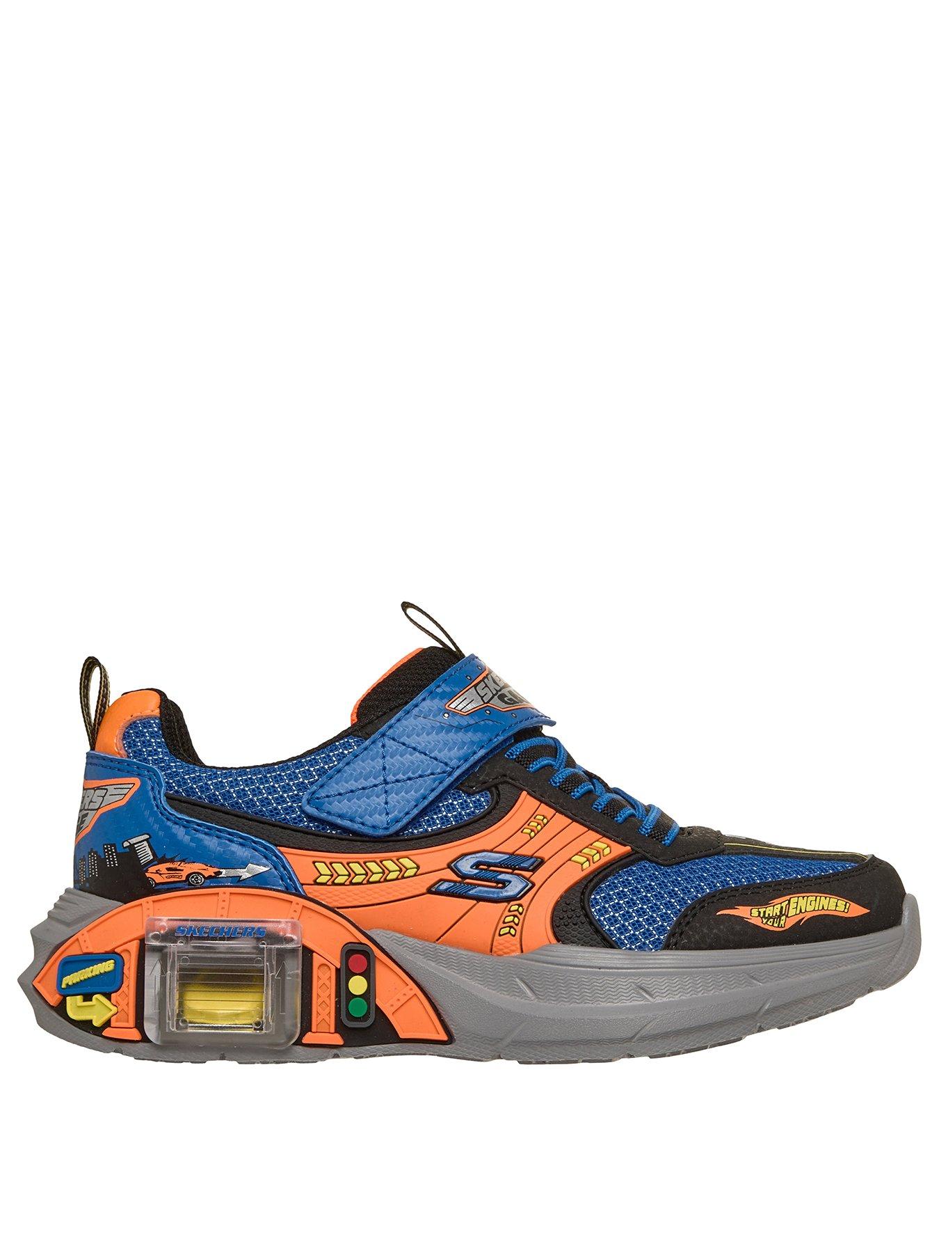 Image 2 of 7 of Skechers Kids Skechers Garage Trainer - Blue/orange
