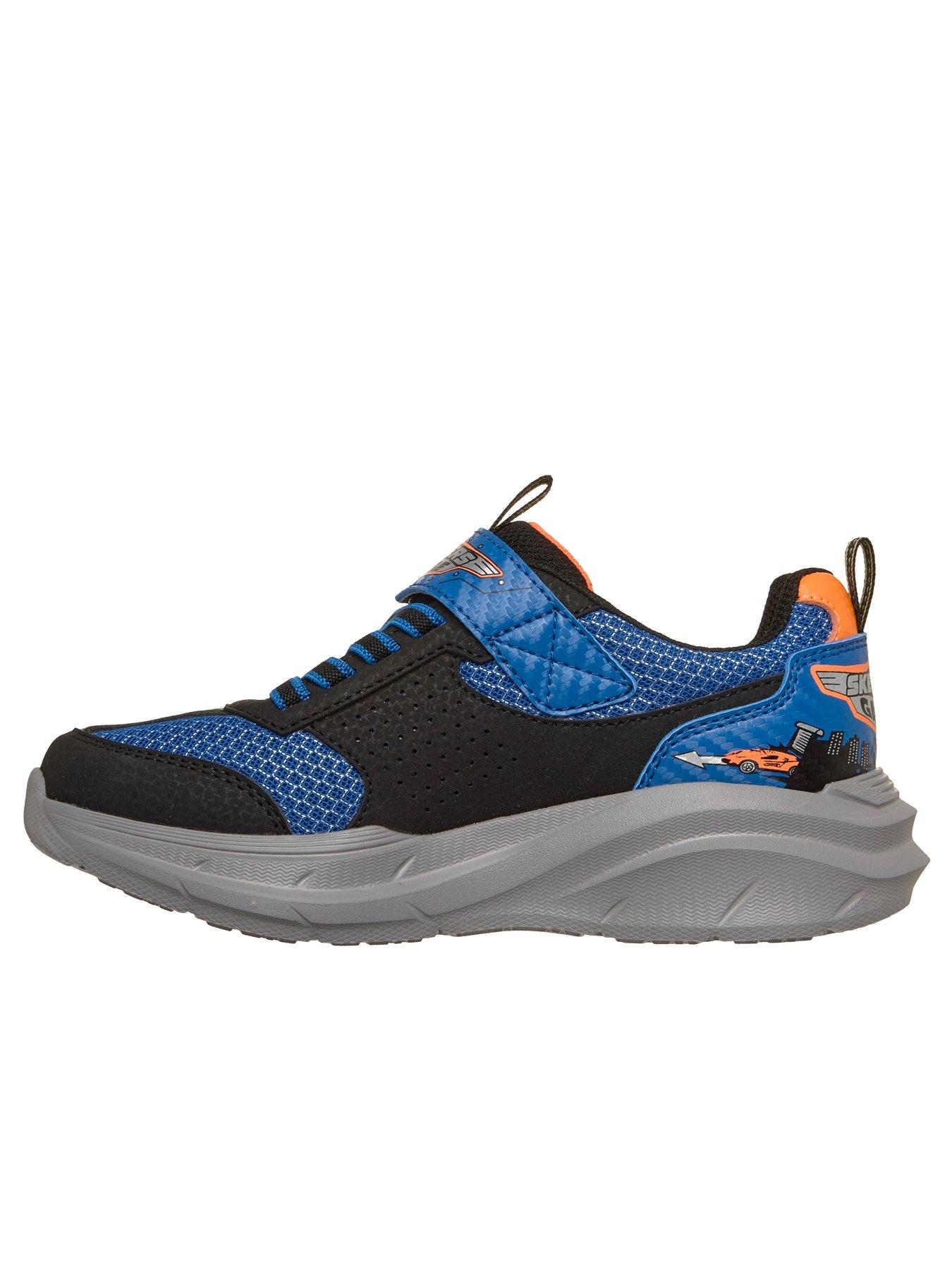 Image 5 of 7 of Skechers Kids Skechers Garage Trainer - Blue/orange